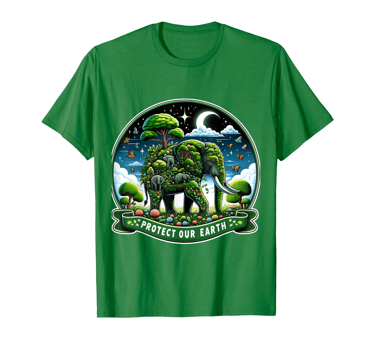 Earth Day 2024 Green Shirt Save Our Planet Elephants Lovers T-Shirt