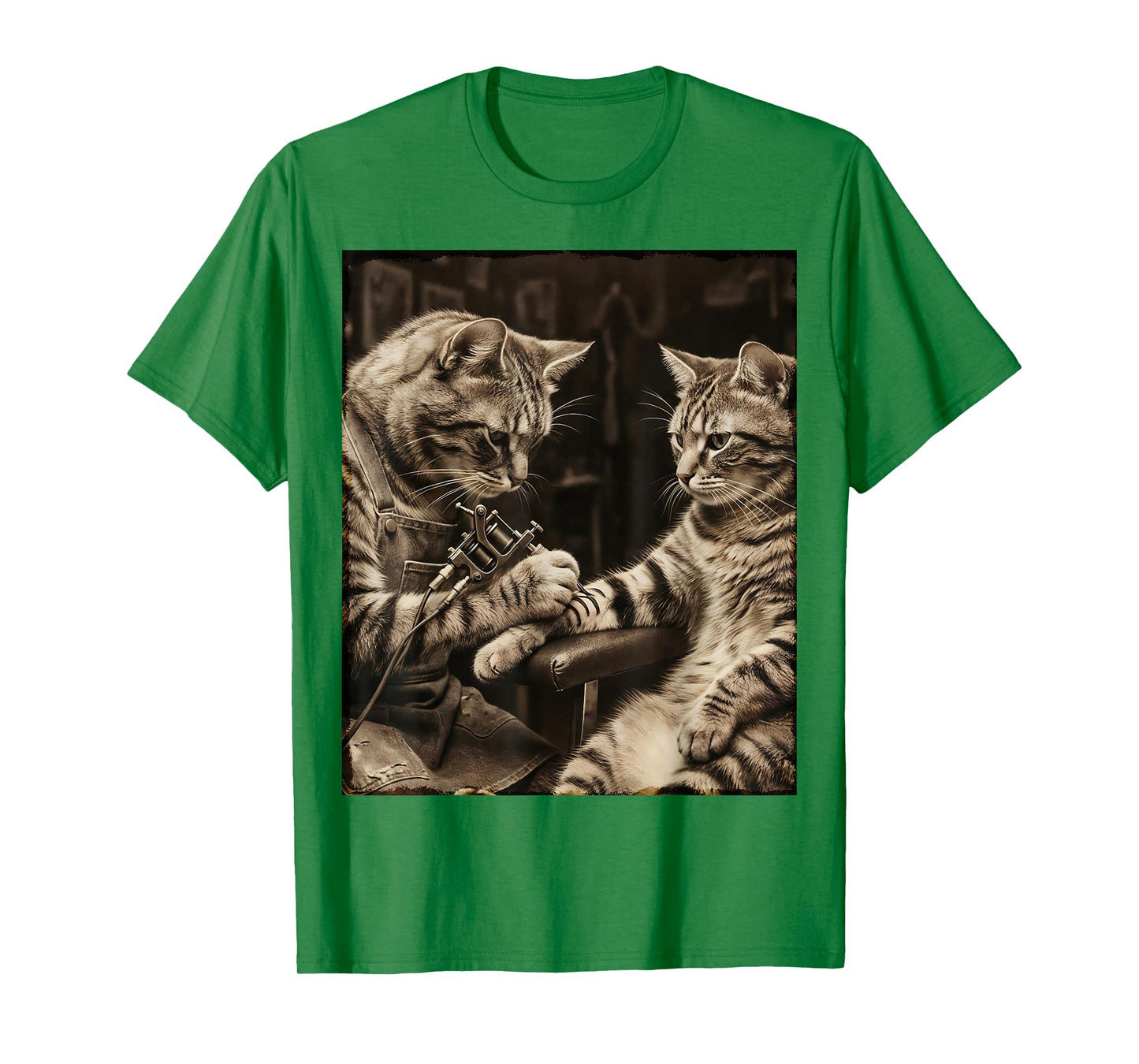 Cat Tattooing Cat Funny Meme Inked Kitty Humor Tattoo Artist T-Shirt