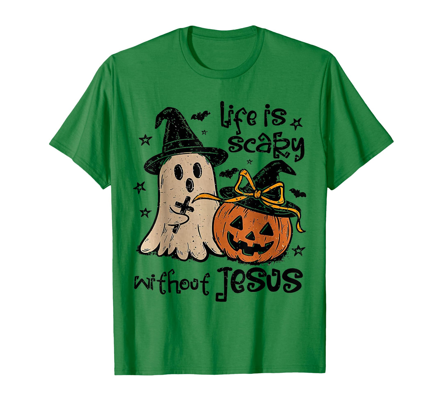 Life is Scary Without Jesus Christian Halloween T-Shirt