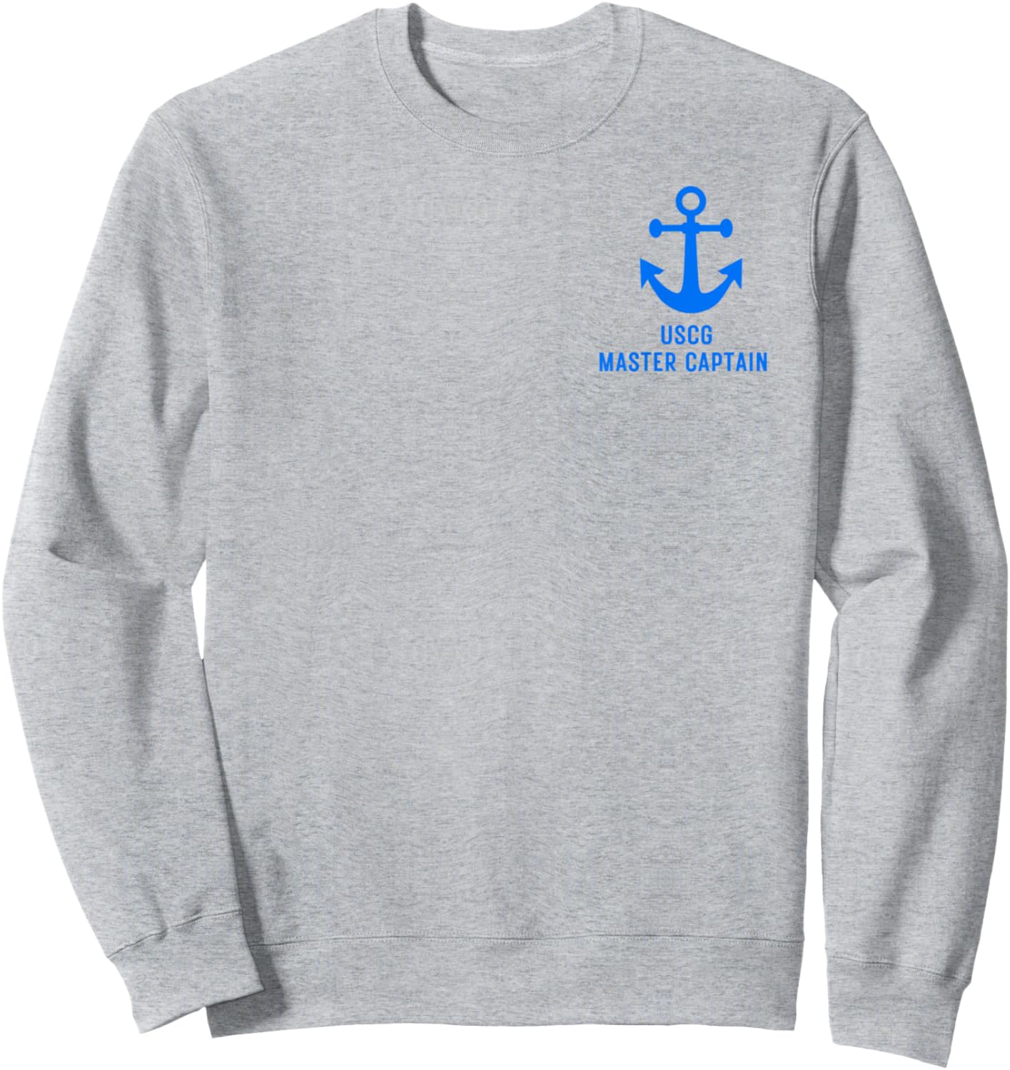 USCG Master Captain Uniform Charter Coast Guard Boating Sweatshirt - Sweatshirt | Ash