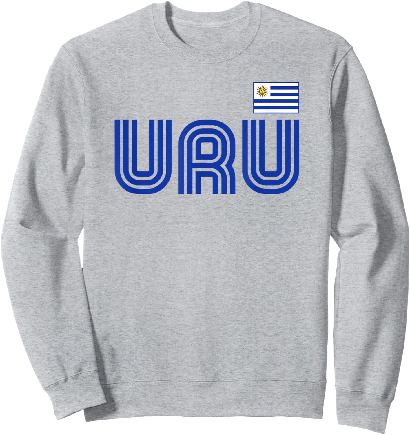 Uruguay Flag Retro International Country Uruguayan Pride Sweatshirt - Sweatshirt | Ash