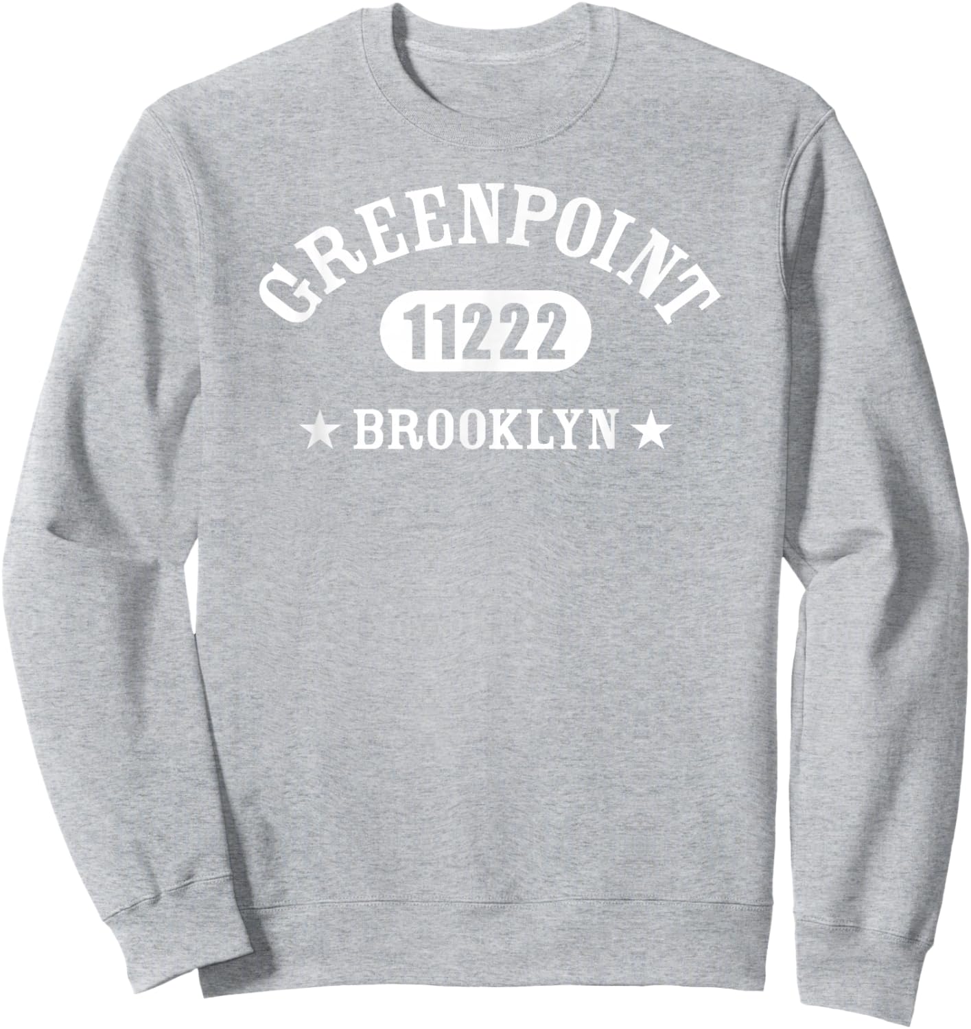 GREENPOINT Brooklyn NY 11222 Athletic Design Sweatshirt - Sweatshirt | Ash