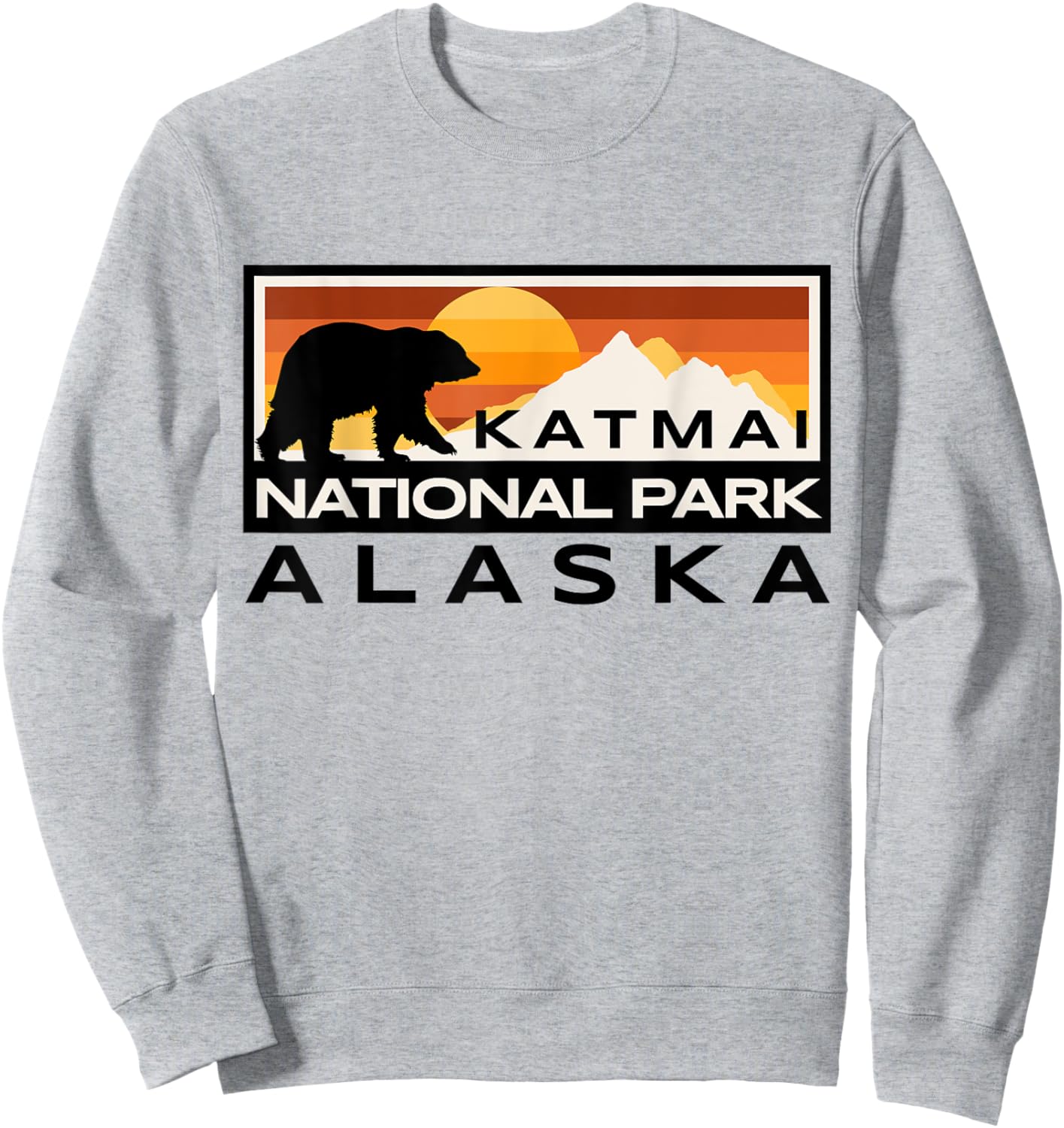 Katmai National Park Alaska Nature Bear Outdoors Sweatshirt - Sweatshirt | Ash