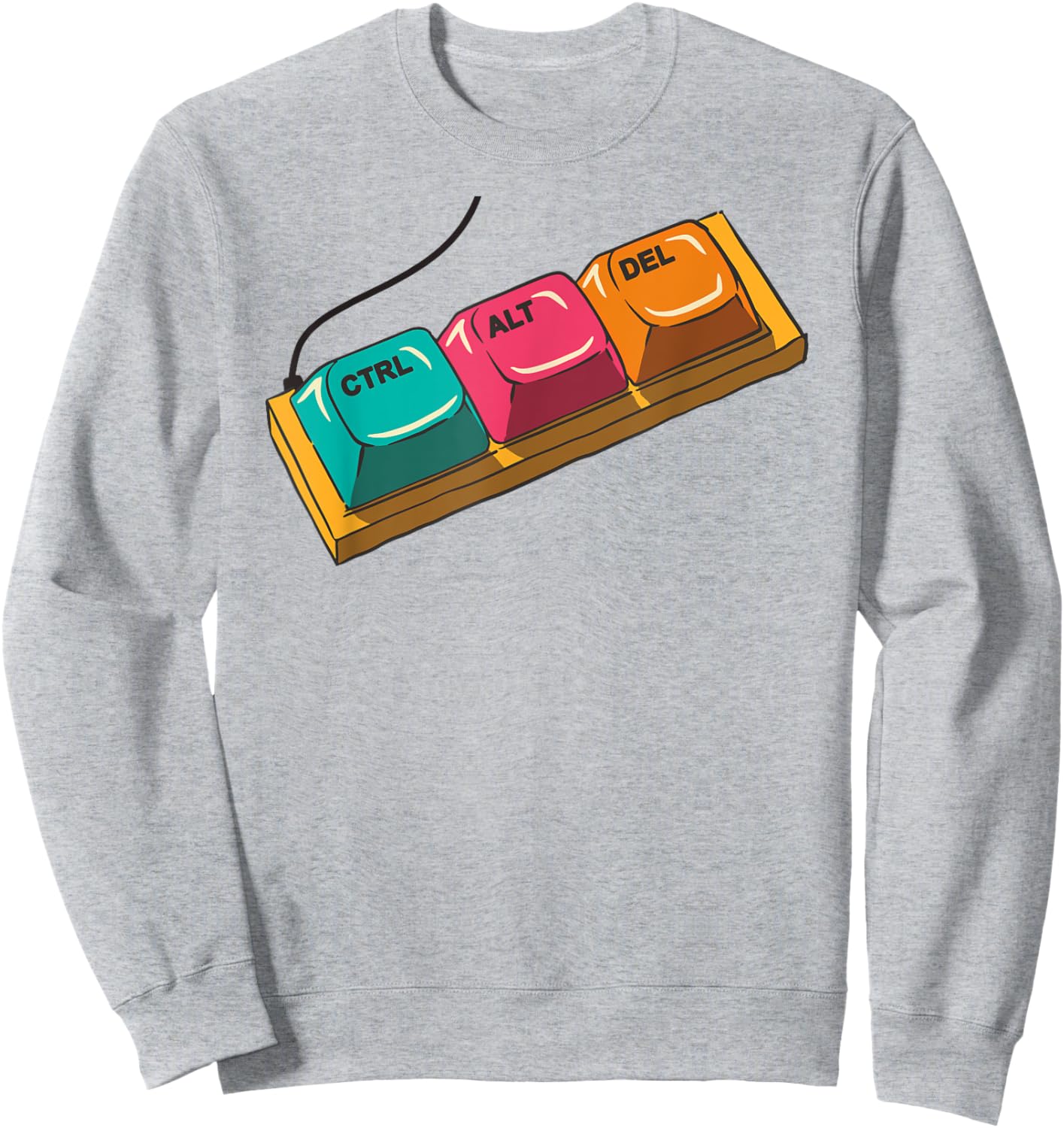 azDesigns Funny Nerd Technics IT Computer Ctrl Alt Delete I CTRL ALT DEL Sweatshirt - Sweatshirt | Ash