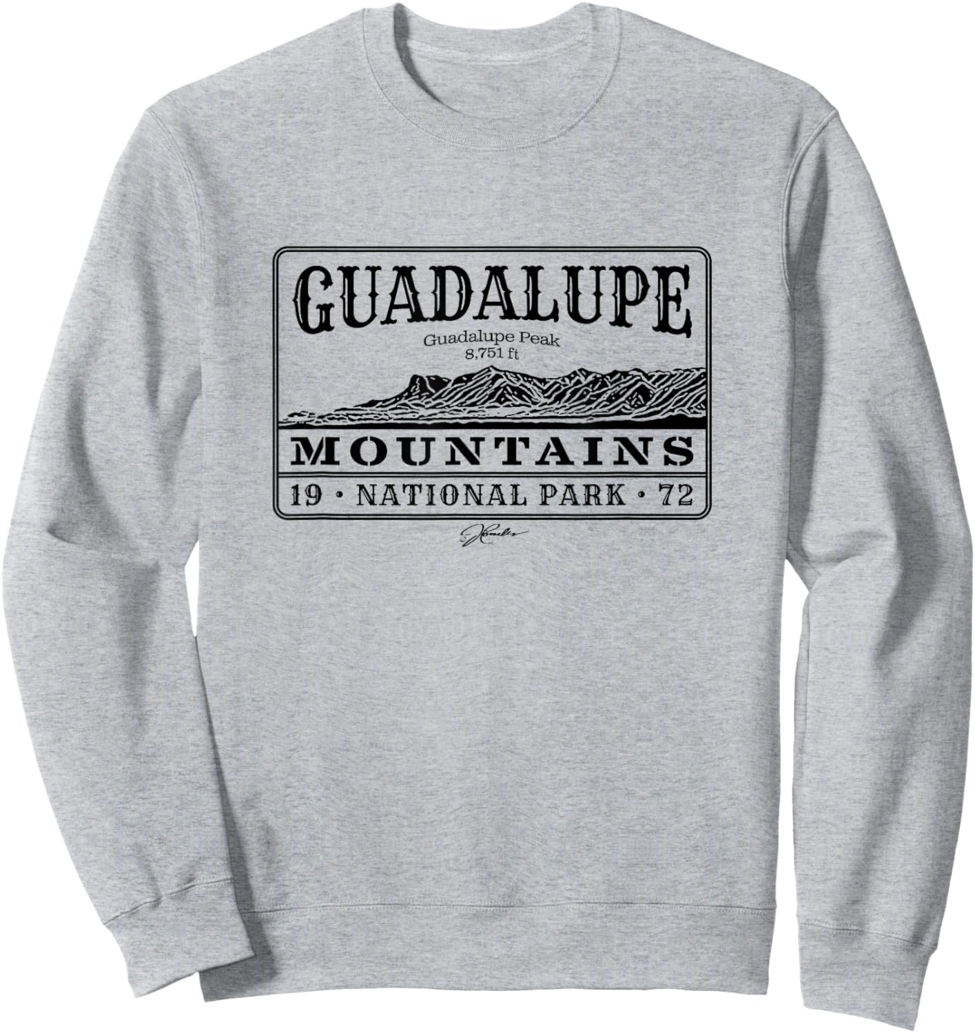 JCombs: Guadalupe Mountains National Park, Texas Sweatshirt - Sweatshirt | Ash