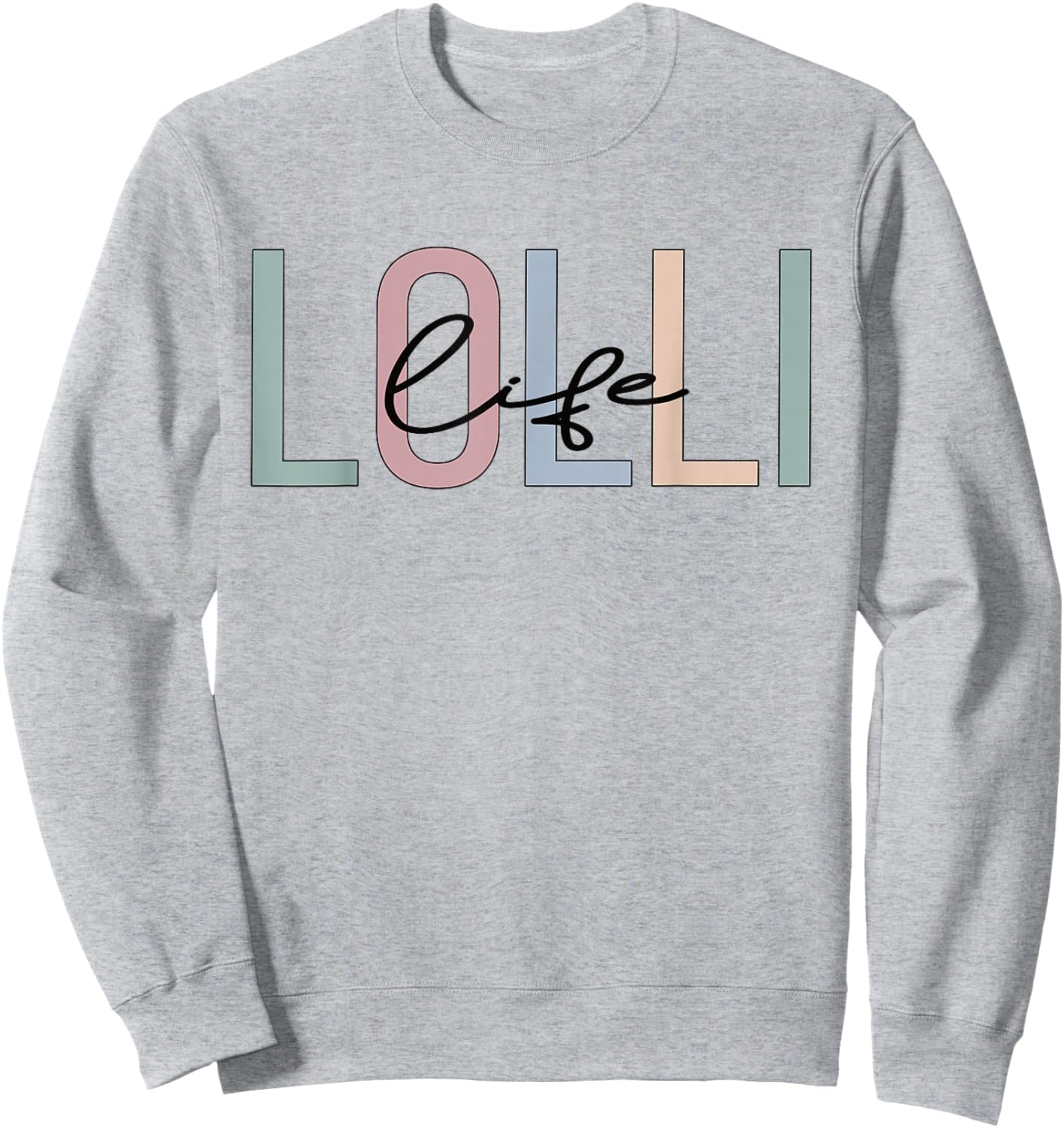Lolli Life Lolli Grandma Boho Lolli Grandmother Sweatshirt - Sweatshirt | Ash
