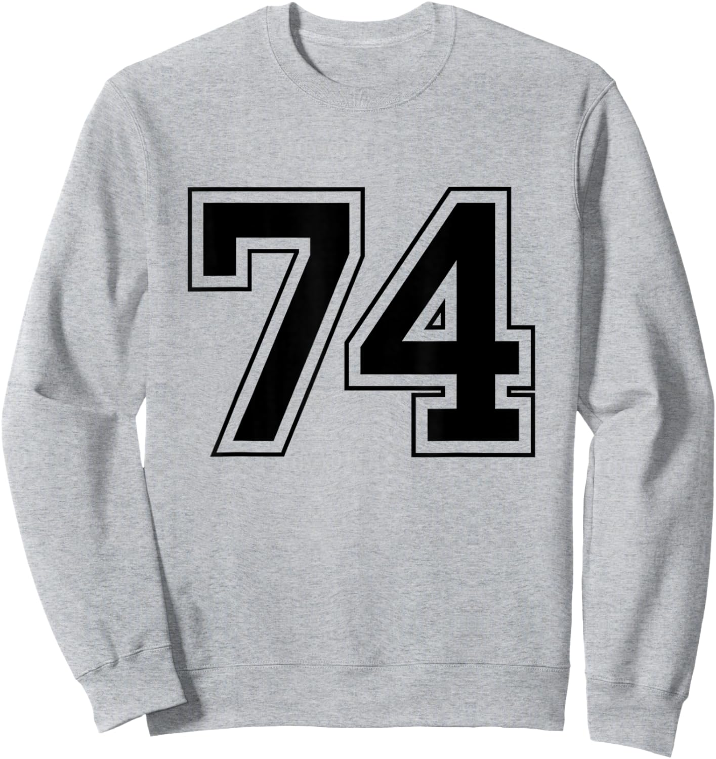 Number 74 Sweatshirt - Sweatshirt | Ash