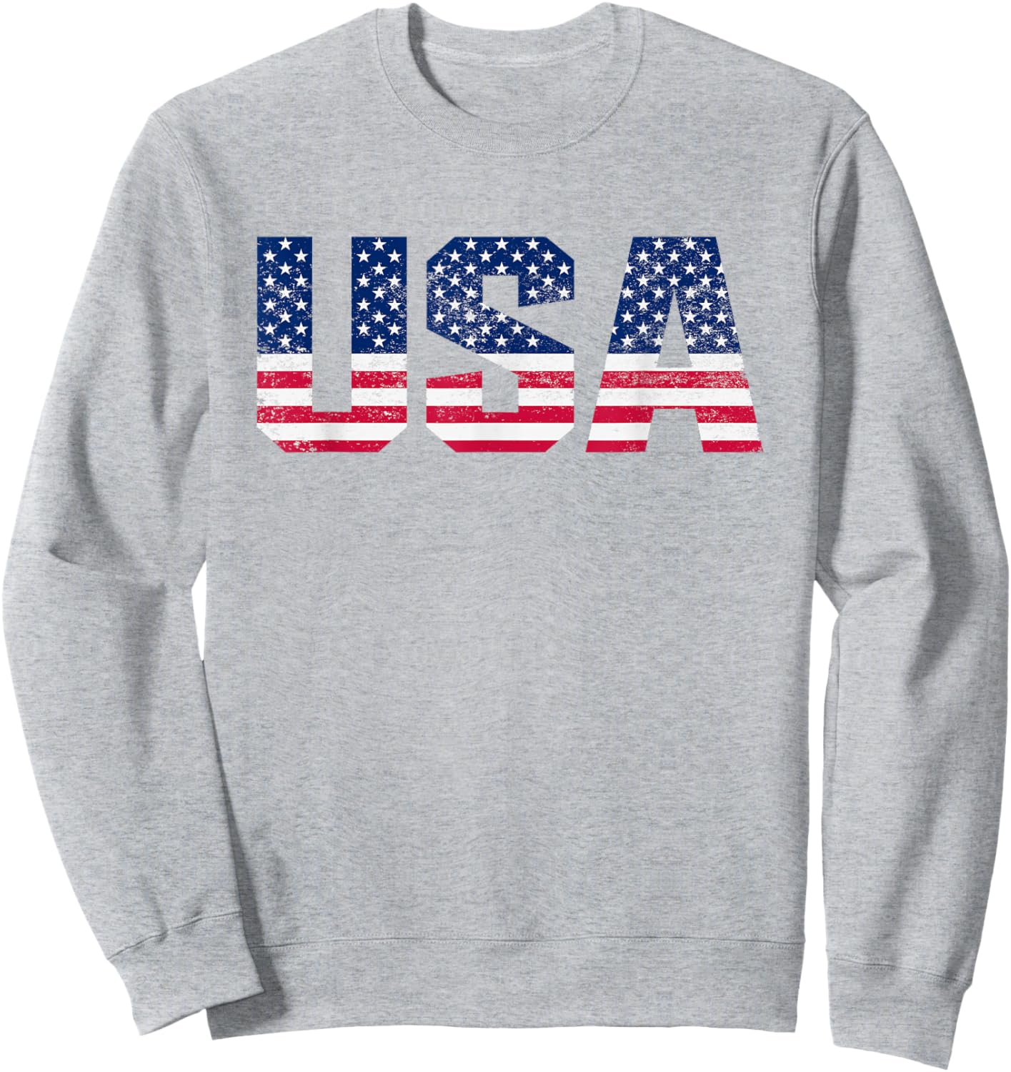 USA Flag Patriotic 4th of July America Women Men Sweatshirt - Sweatshirt | Ash
