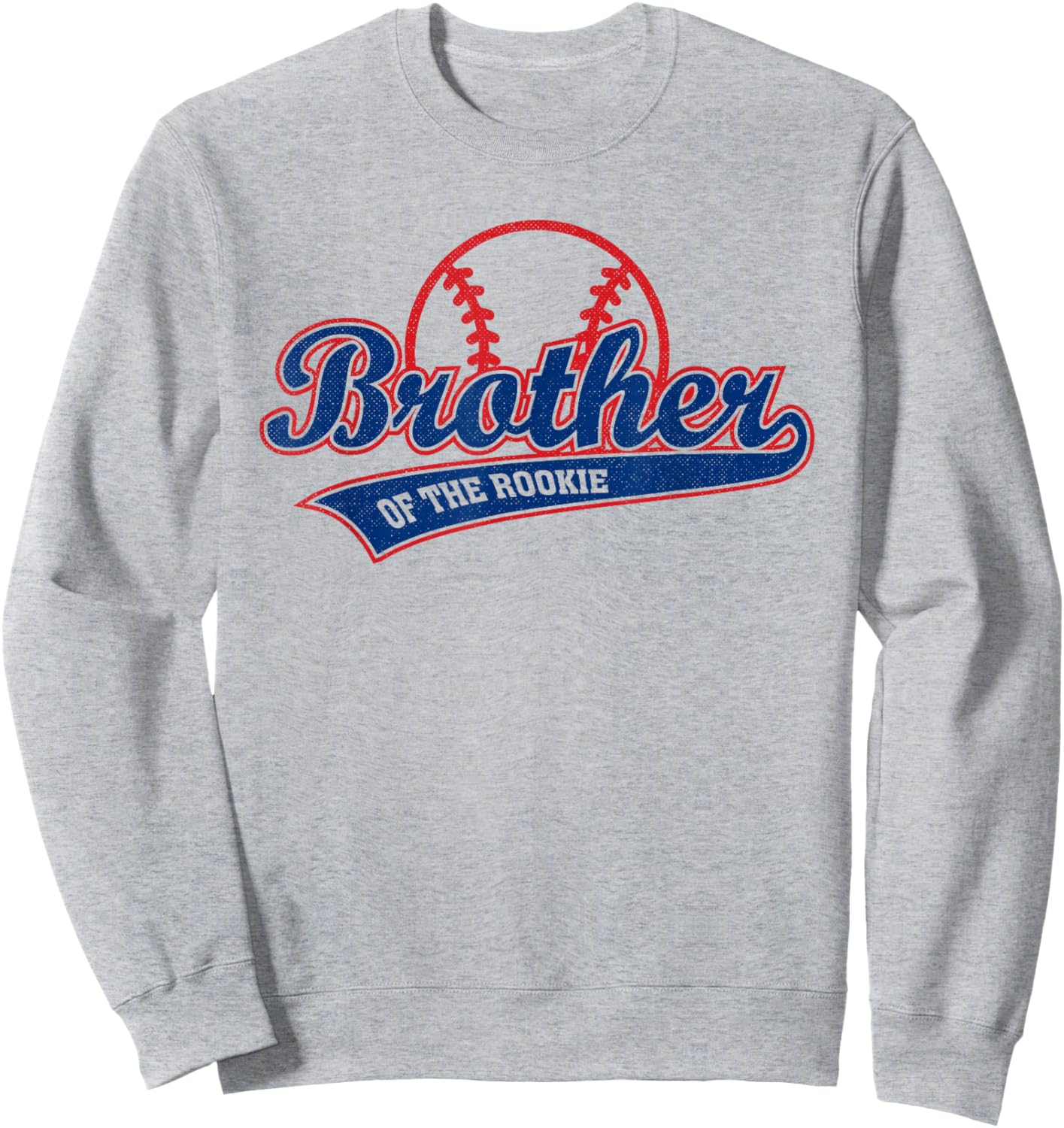 Funny Retro Baseball Brother of the Rookie Sweatshirt - Sweatshirt | Ash