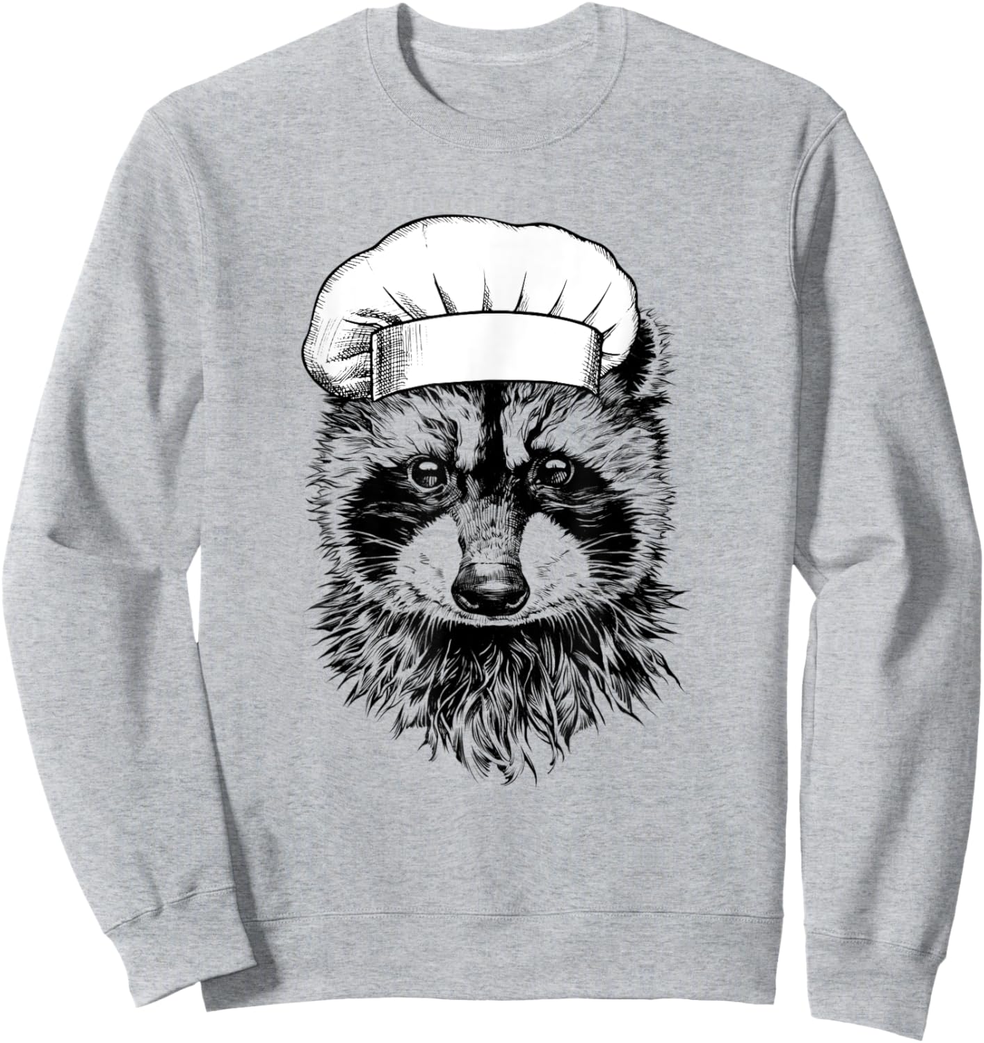 Raccoon Animal Racoon Chef Funny Cooking Cook Sweatshirt - Sweatshirt | Ash