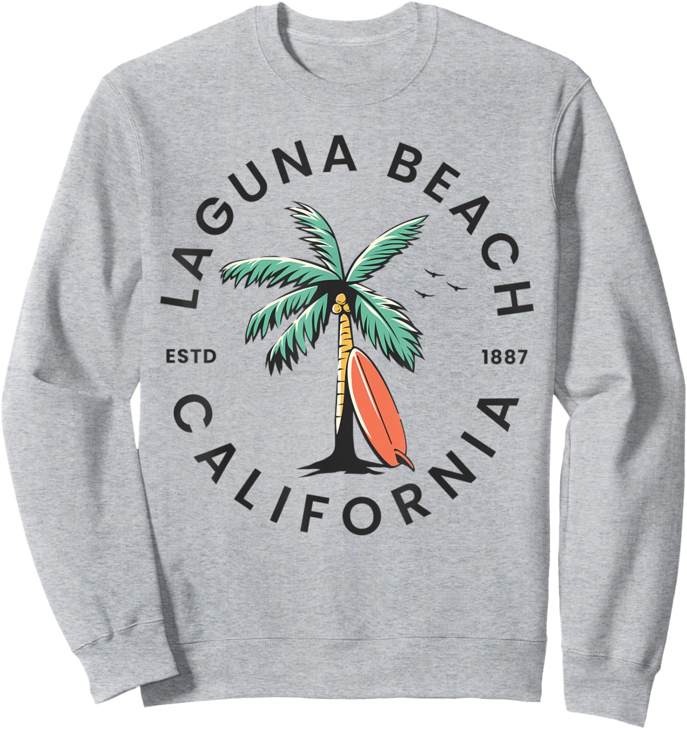 Laguna California Beach Surf Summer Vacation Women Kids Sweatshirt - Sweatshirt | Ash