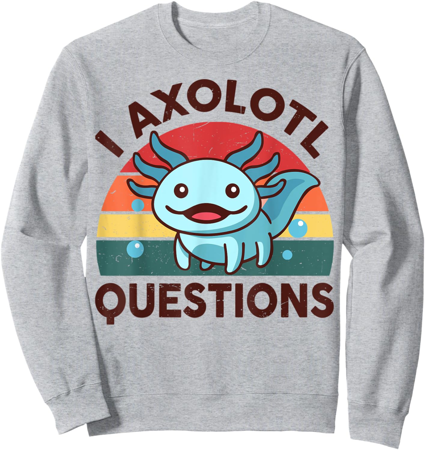 I Axolotl Questions Salamander Kids Youth Boy Cute Axolotl Sweatshirt - Sweatshirt | Ash