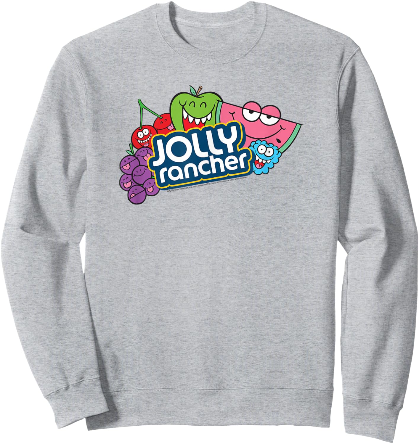 Jolly Rancher Fruit Faces Logo Sweatshirt - Sweatshirt | Ash