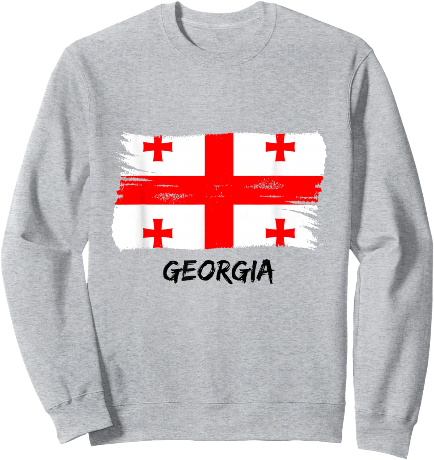 Georgian Flag Georgia Team Fan Jersey Sweatshirt - Sweatshirt | Ash