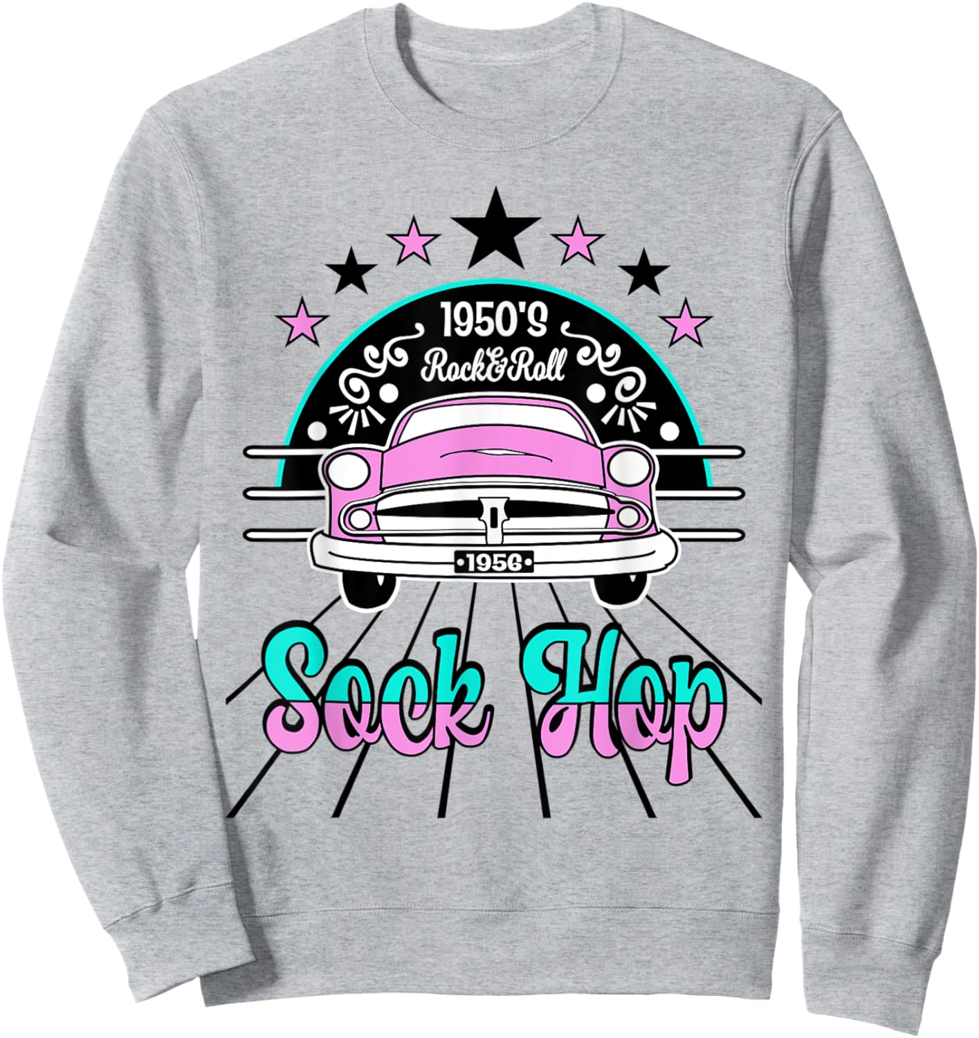 50s Sock Hop Retro 1950s Rockabilly Doo Wop Rock and Roll Sweatshirt - Sweatshirt | Ash