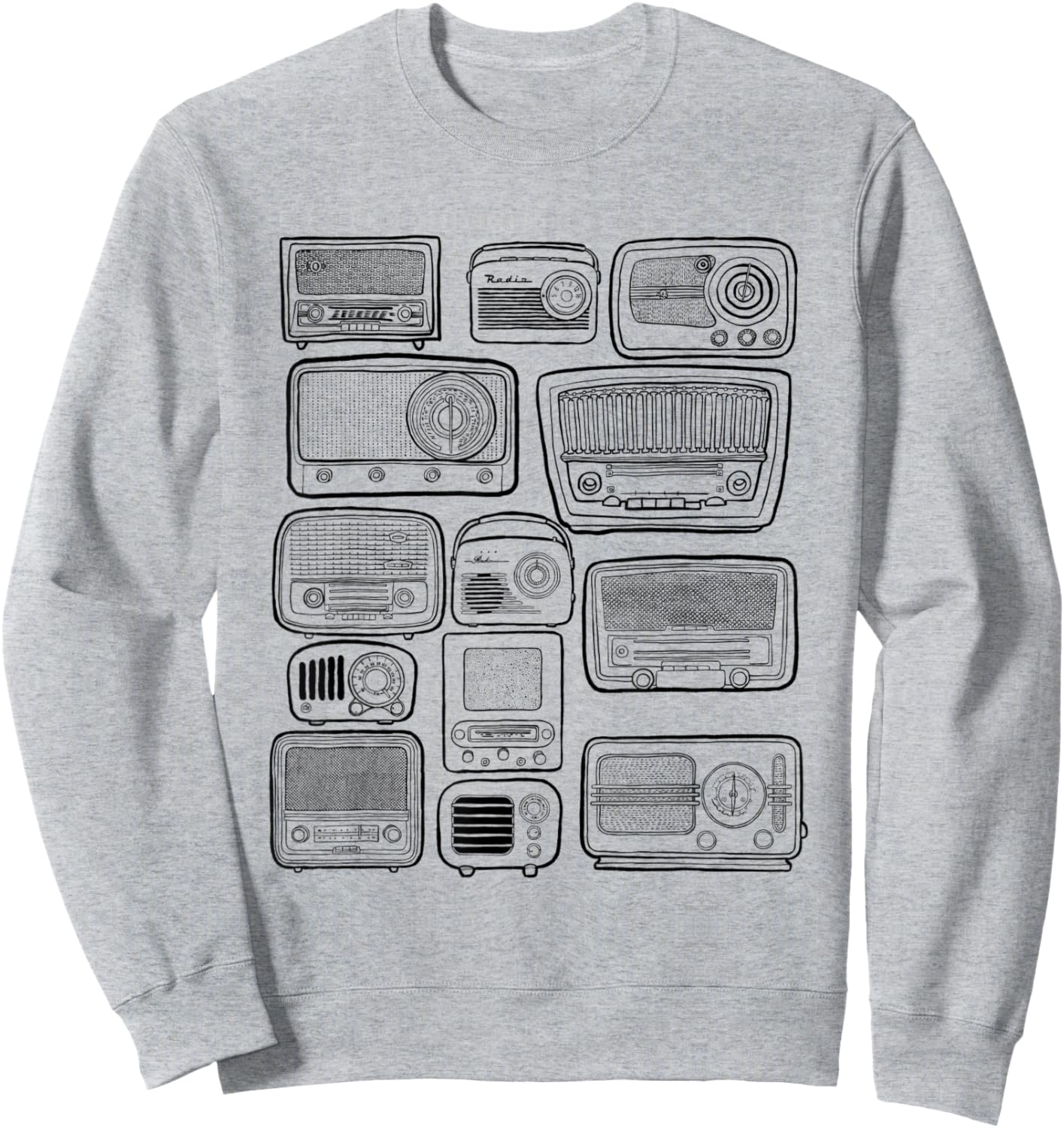 Retro Radios Sweatshirt - Sweatshirt | Ash