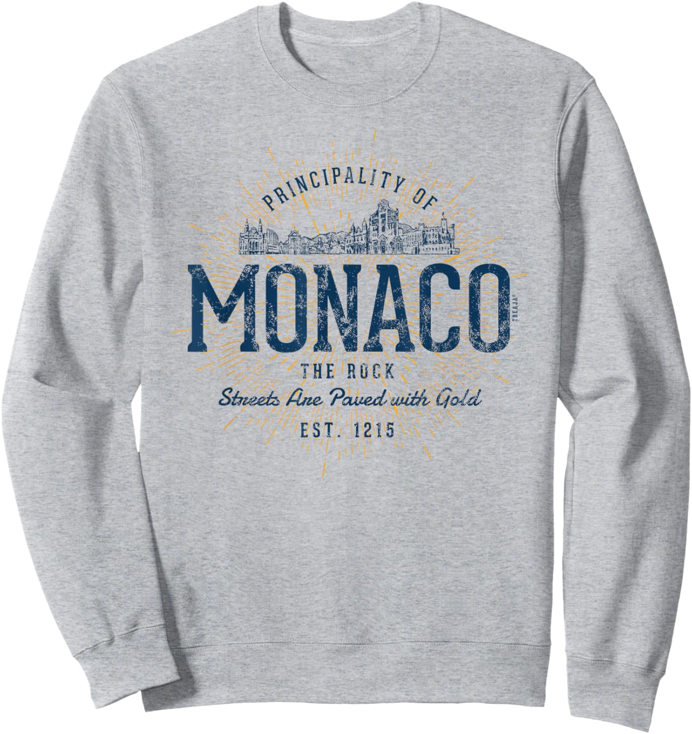 Retro Style Vintage Monaco Sweatshirt - Sweatshirt | Ash