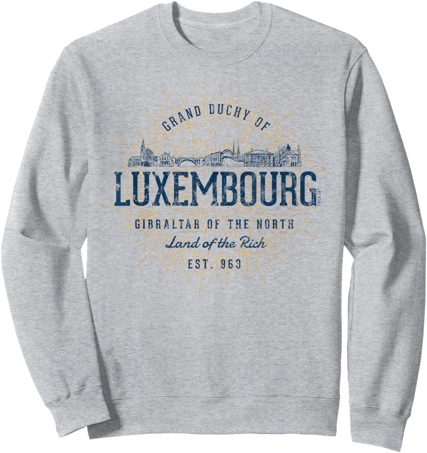 Vintage Luxembourg Retro Sweatshirt - Sweatshirt | Ash