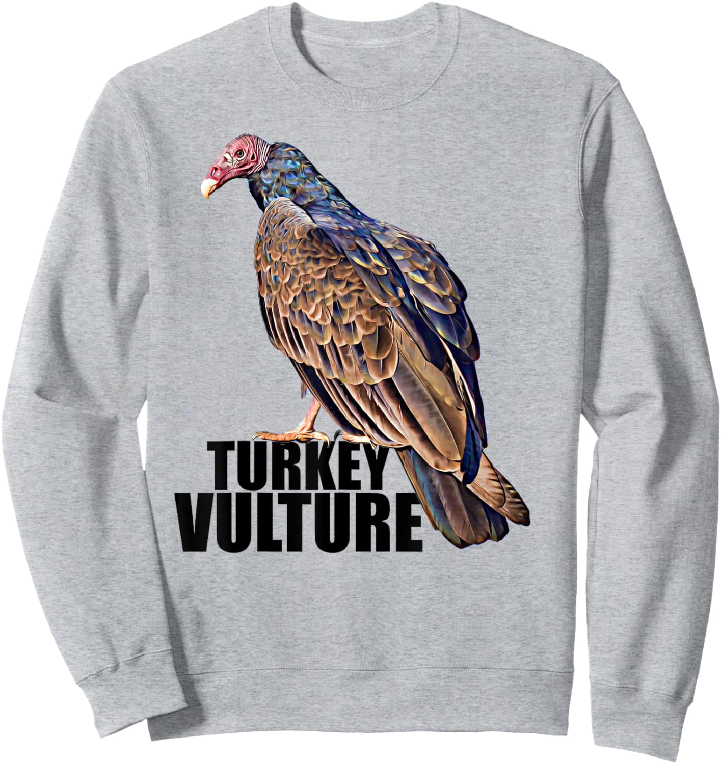 Turkey Vulture Buzzard Illustration Sweatshirt - Sweatshirt | Ash