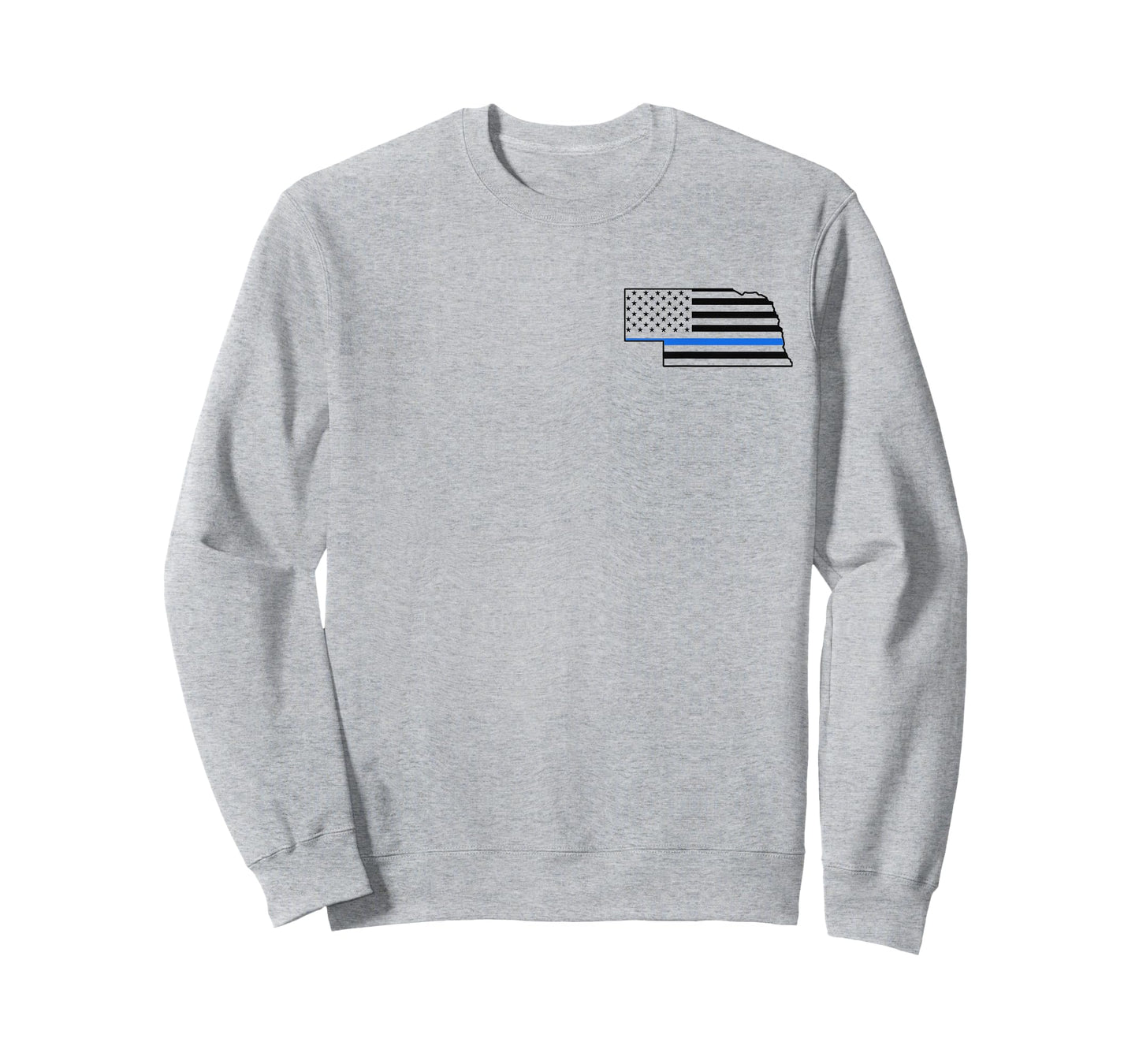 Nebraska US Thin Blue Line Flag Police State Trooper T-Shirt