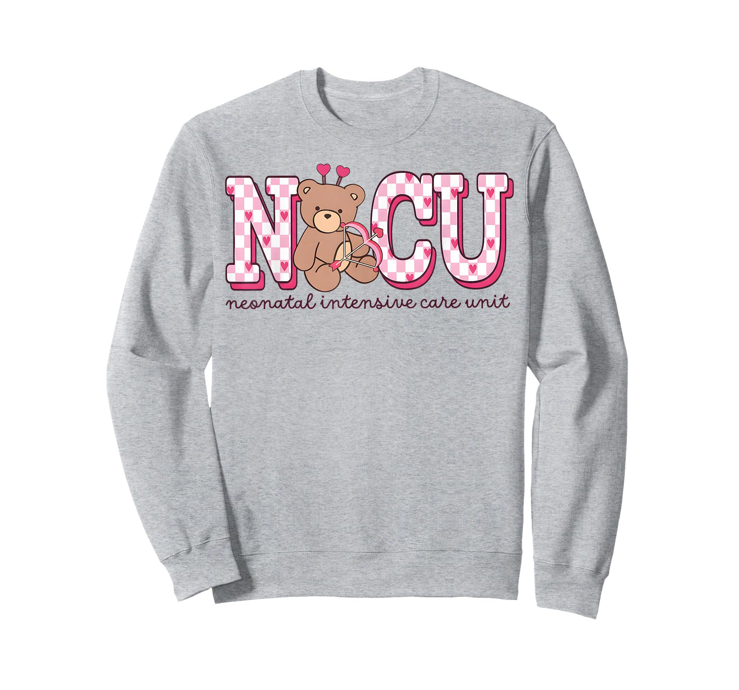 NICU Nurse Valentines Day NICU Bear Holiday Work Neonatal IC T-Shirt