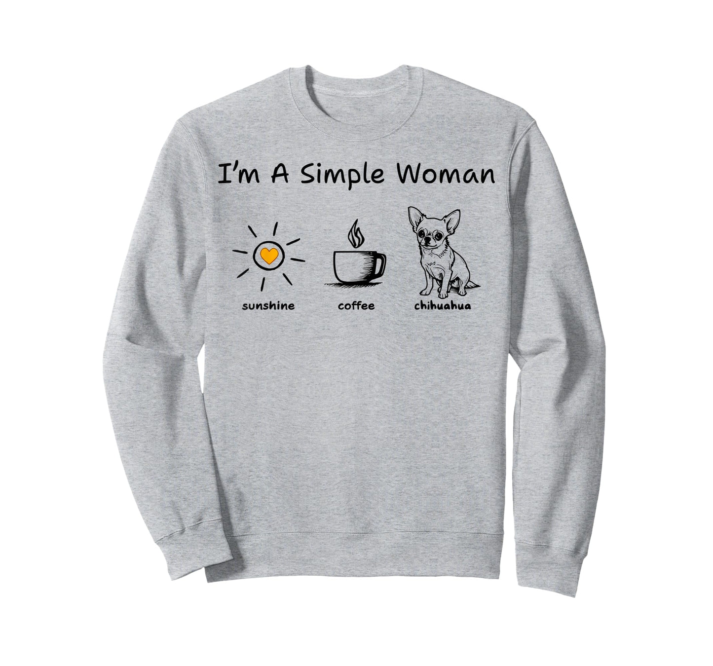 I'm A Simple Woman Sunshine Coffee Chihuahua T-Shirt