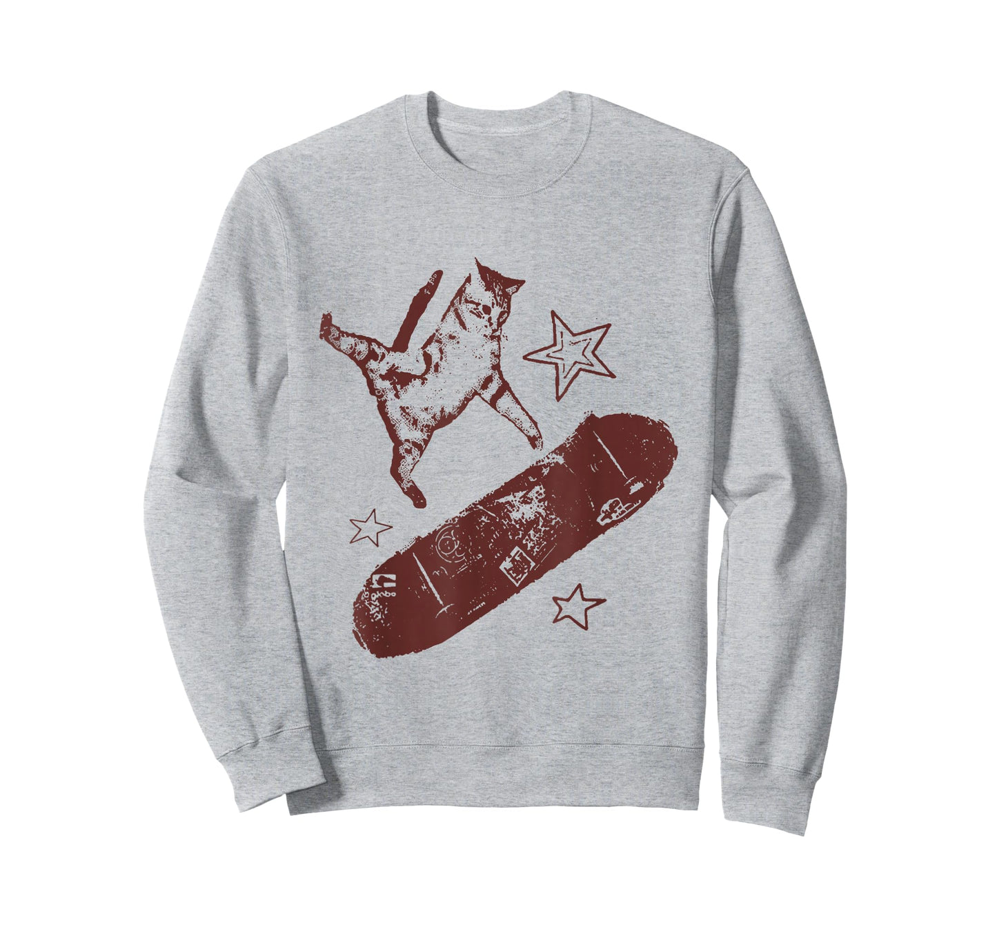 Funny Skateboard Cat Y2k Grunge Vintage Cat Meme Aesthetic T-Shirt