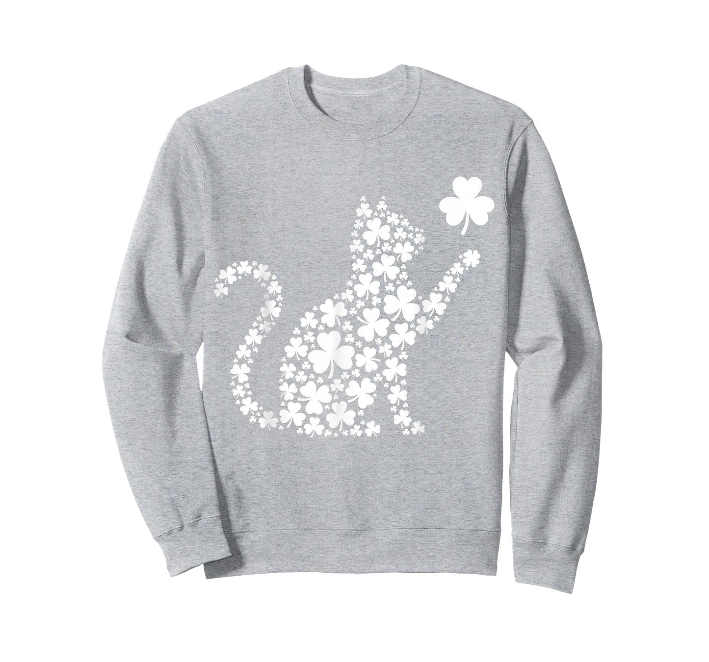 Shamrock Cat St Patricks Day Saint Pattys Girls Women T-Shirt