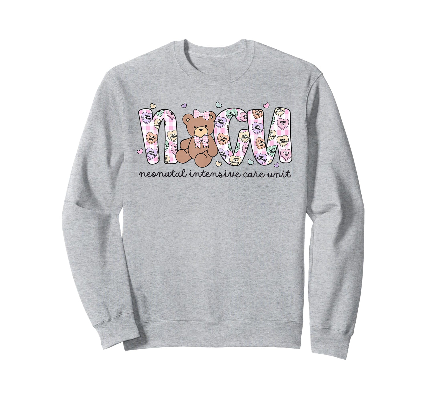 Valentines Day NICU Nurse Cute Bear Neonatal ICU Graduation T-Shirt