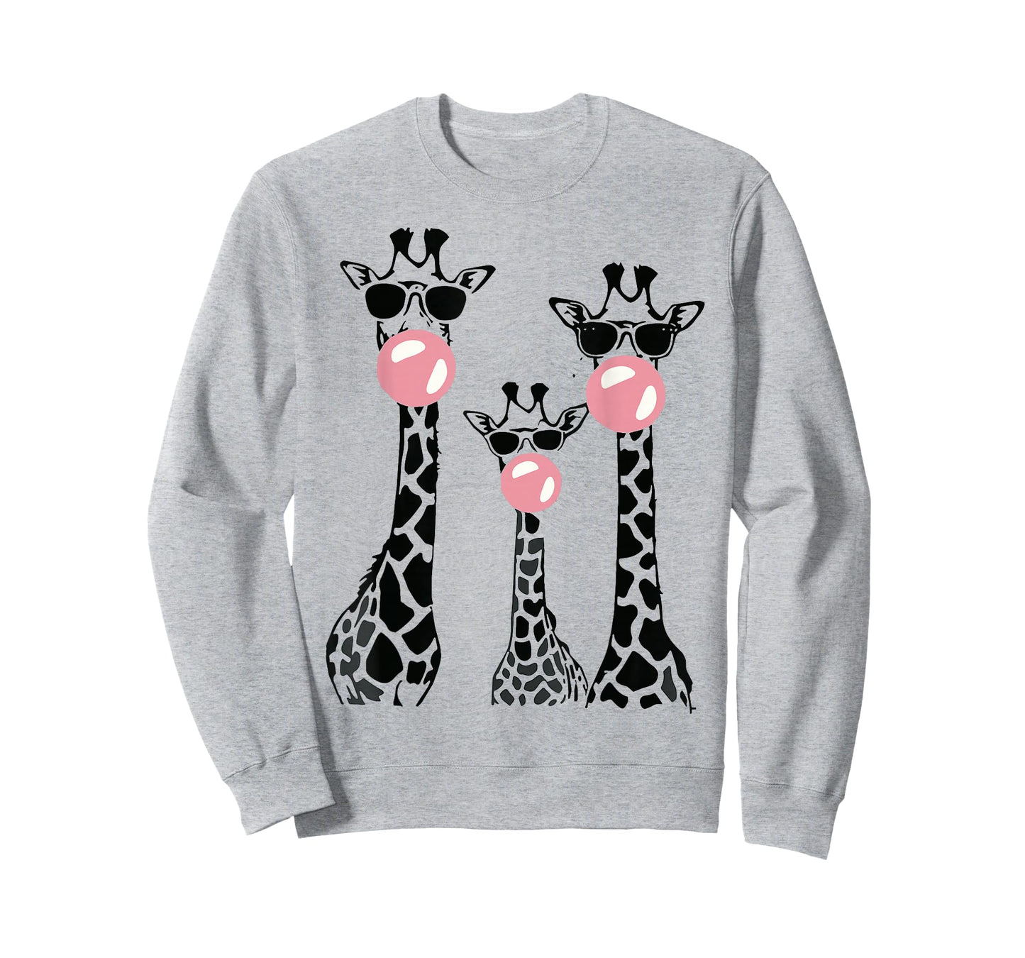 Cute Giraffe Trio Blowing Bubble Gum with Sunglasses T-Shirt