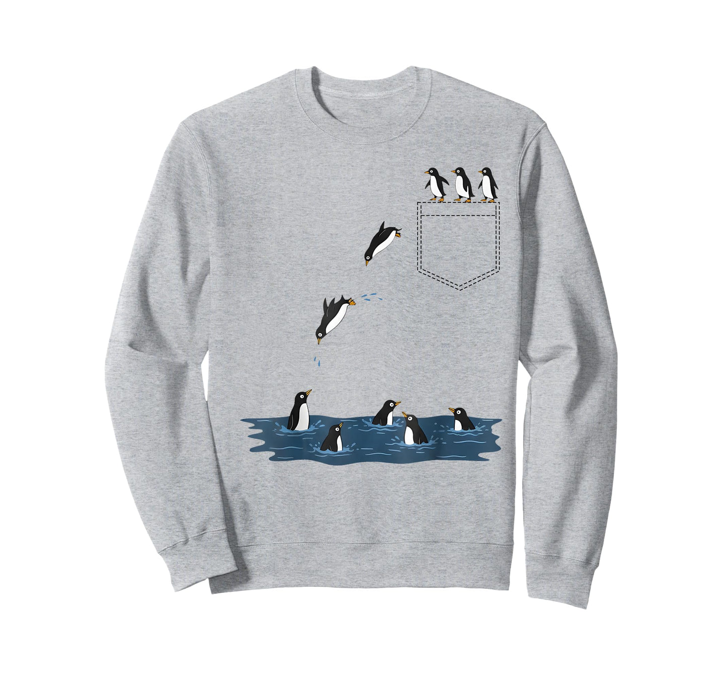 Funny Penguin Pocket Cute Diving Penguin for Animal Lover T-Shirt