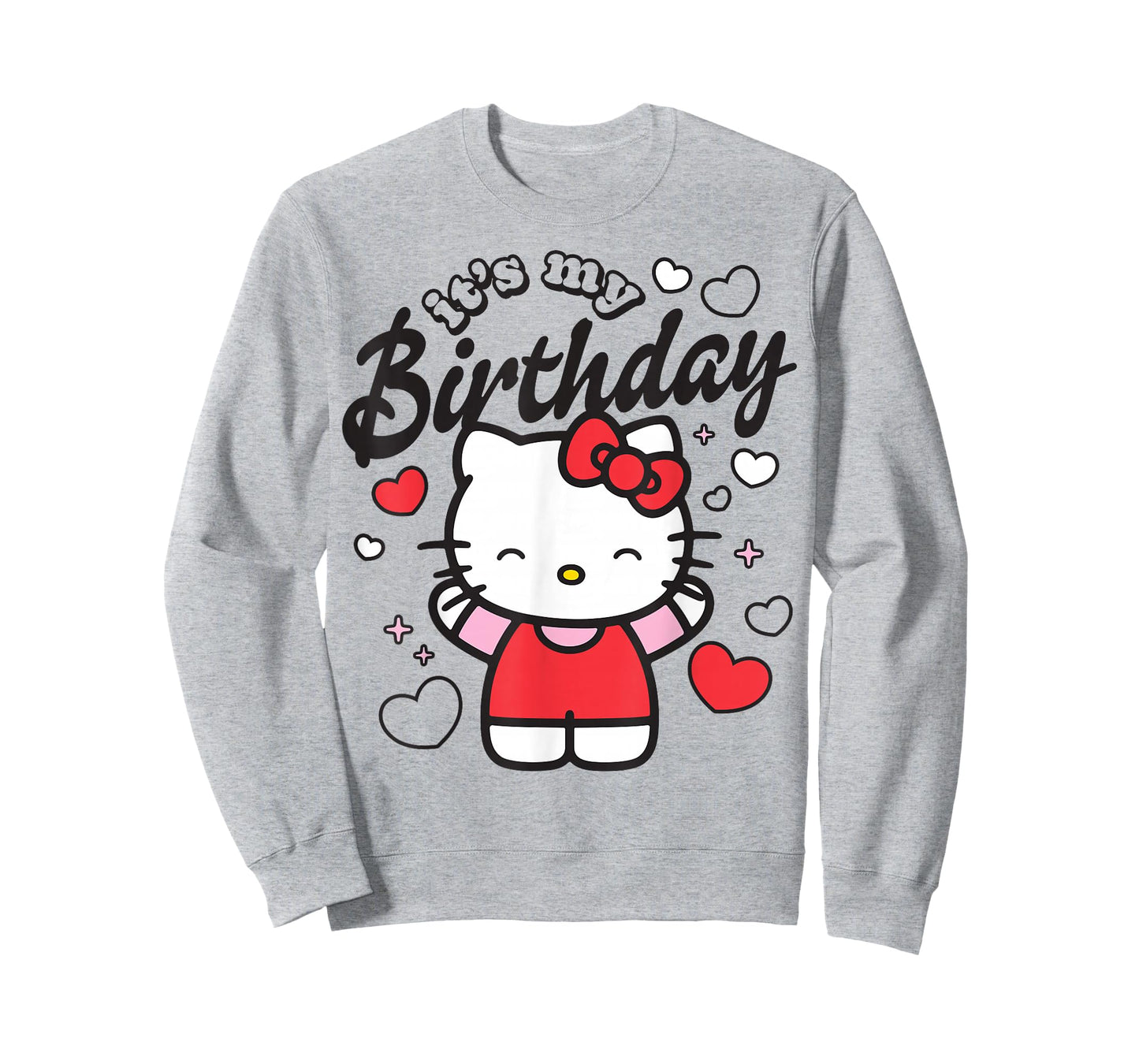 Hello Kitty It's My Birthday Hello Kitty Happy Cheer Hearts T-Shirt