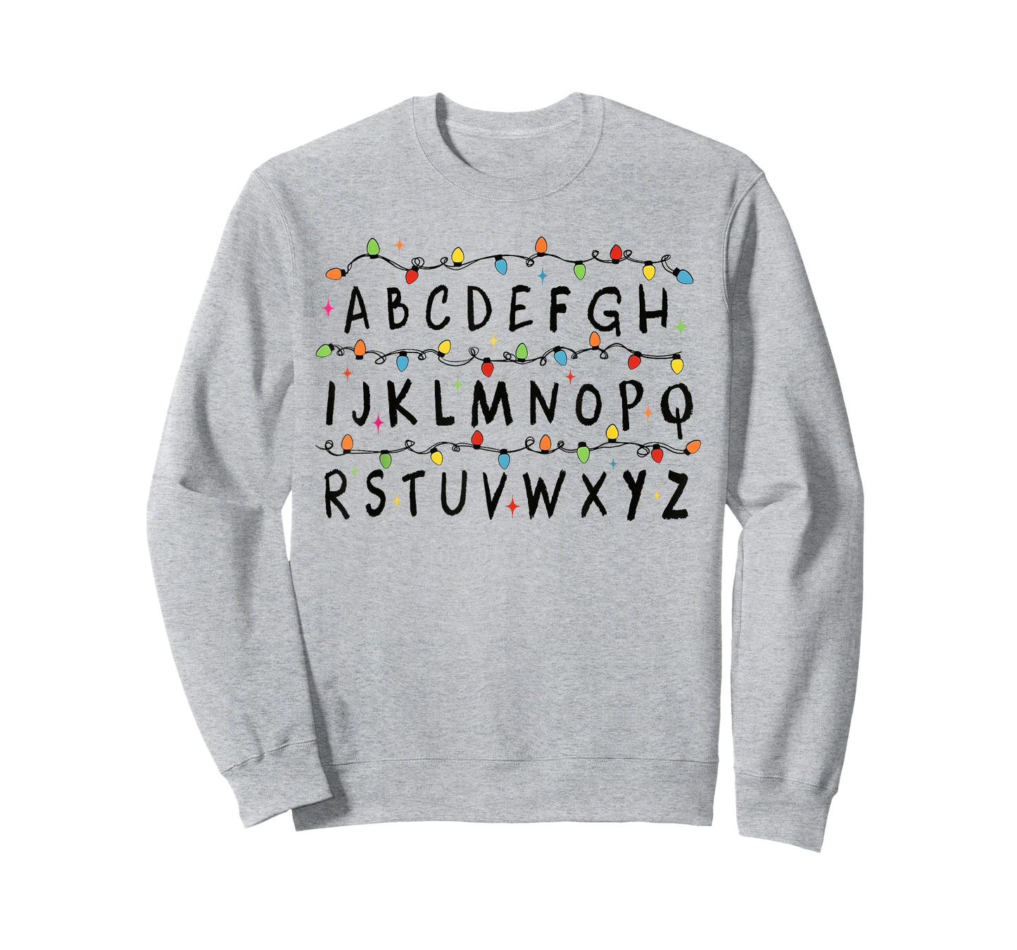 Alphabet Stranger Christmas 2025 Lights Boys Girls Pajamas T-Shirt