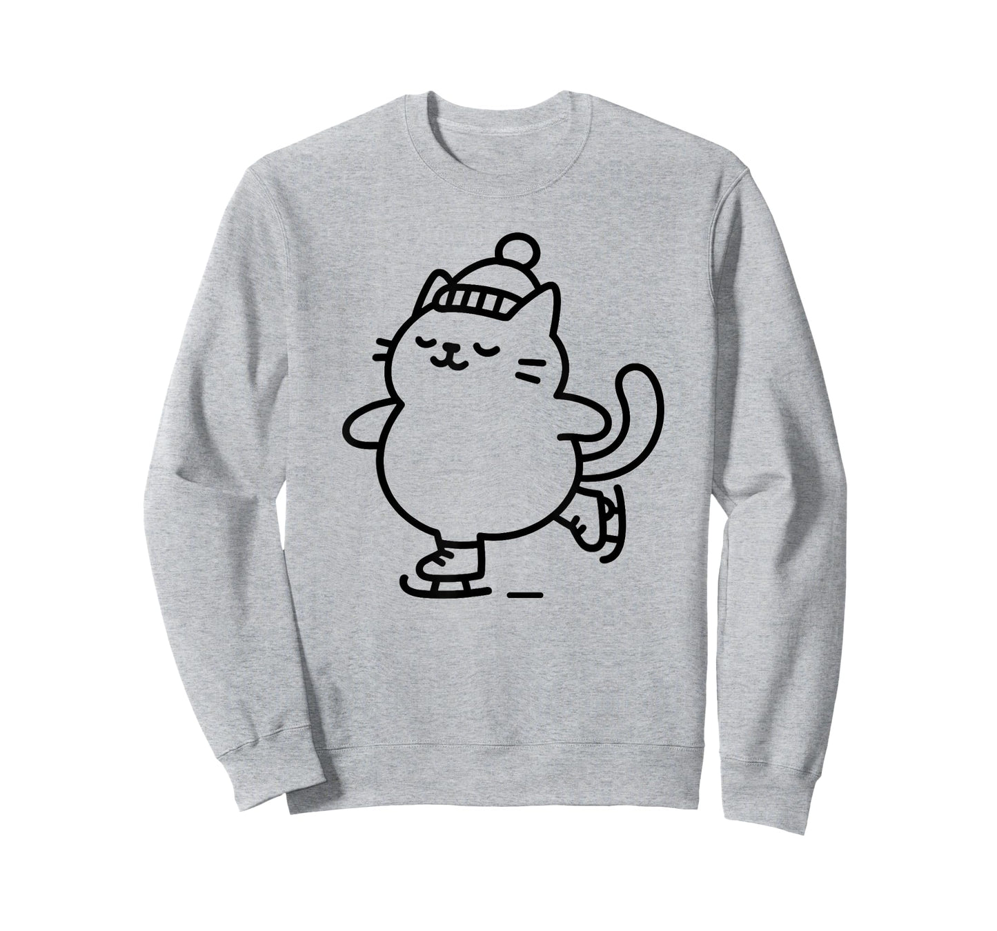 Cute Cat Ice Skating T-Shirt