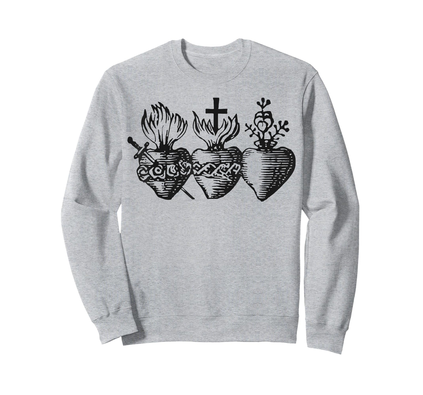 Three Hearts of The Holy Sacred Heart of Jesus Mary Joseph T-Shirt
