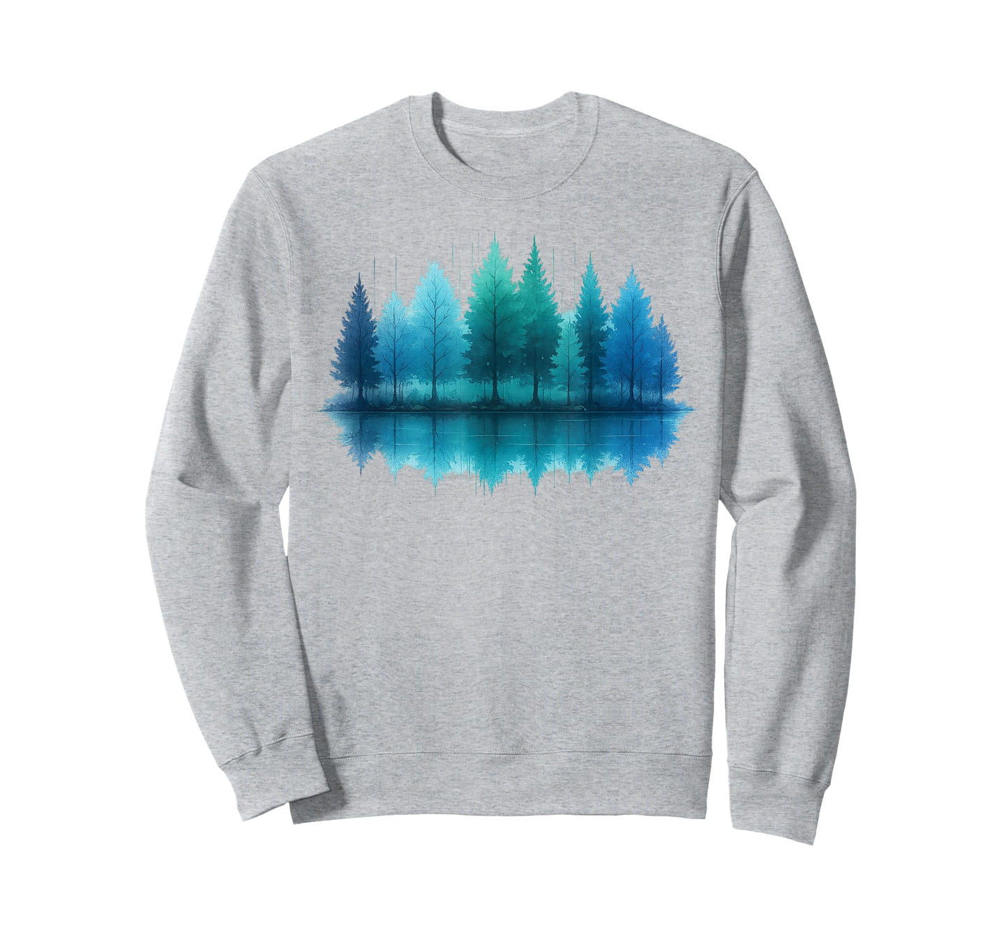 Forest Trees Reflection Nature Outdoor Wildlife Landscape T-Shirt