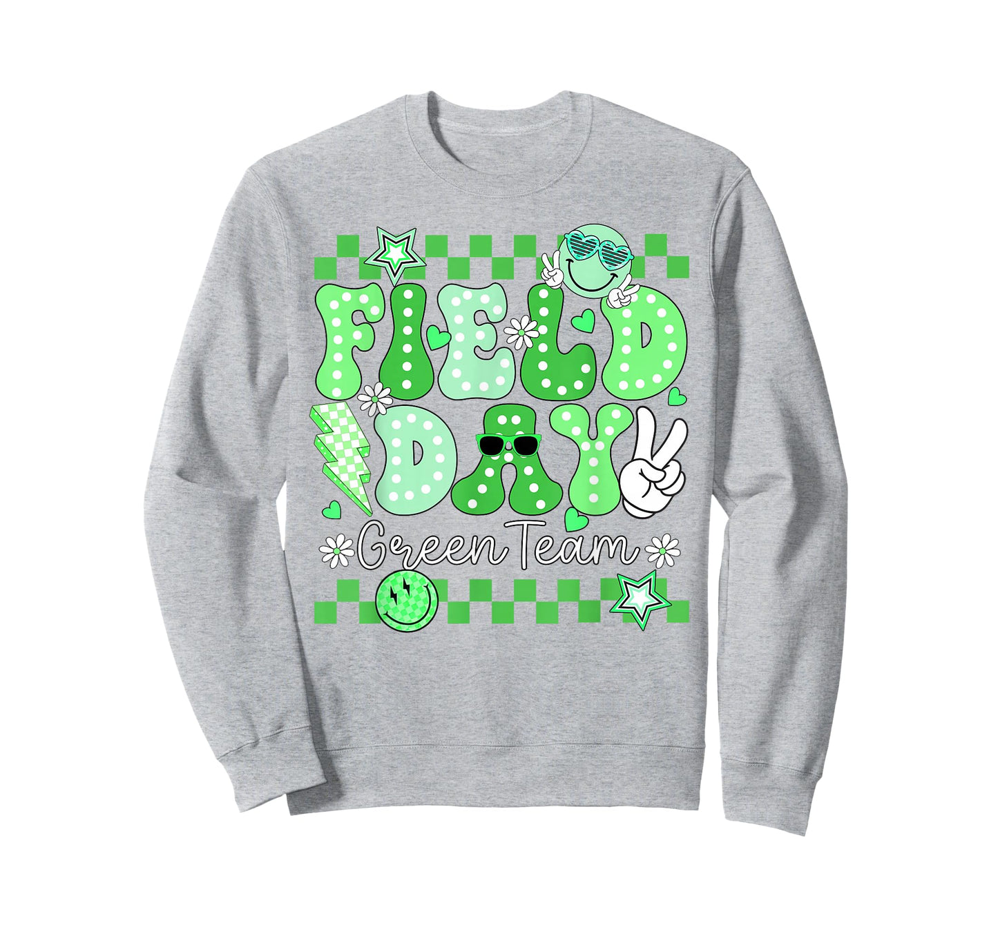 Funny Field Day Green Team Field Trip Matching Teacher Kids T-Shirt