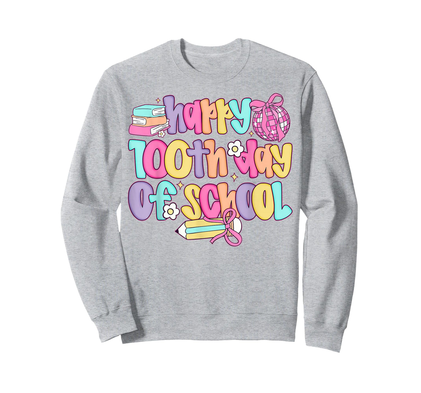 Happy 100th Day of School Teacher Student Pink Coquette Girl T-Shirt