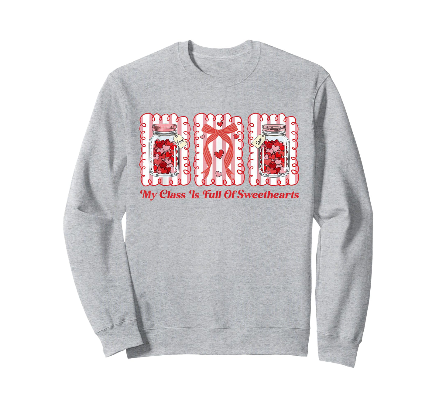 Coquette Valentines Teacher My Class is Full of Sweet Hearts T-Shirt