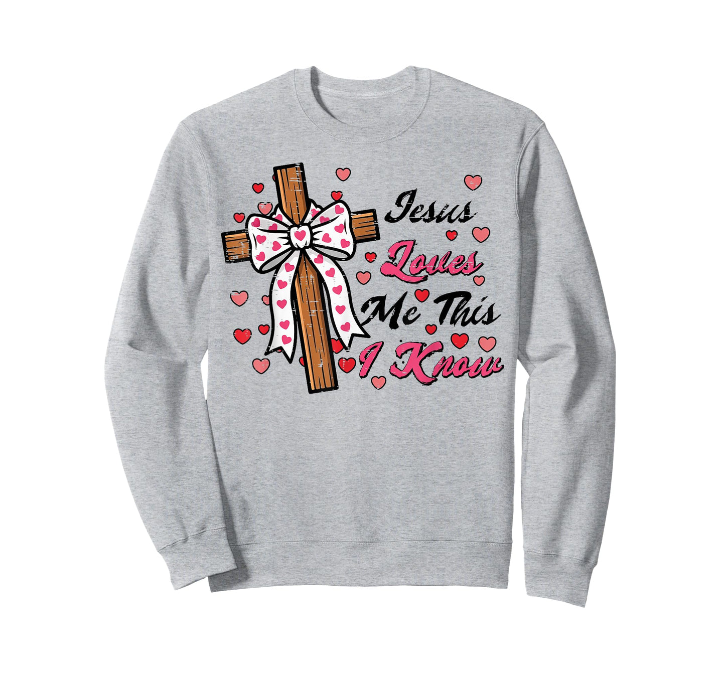 Valentines Day Jesus Loves Me Religious Christian Women Kids T-Shirt