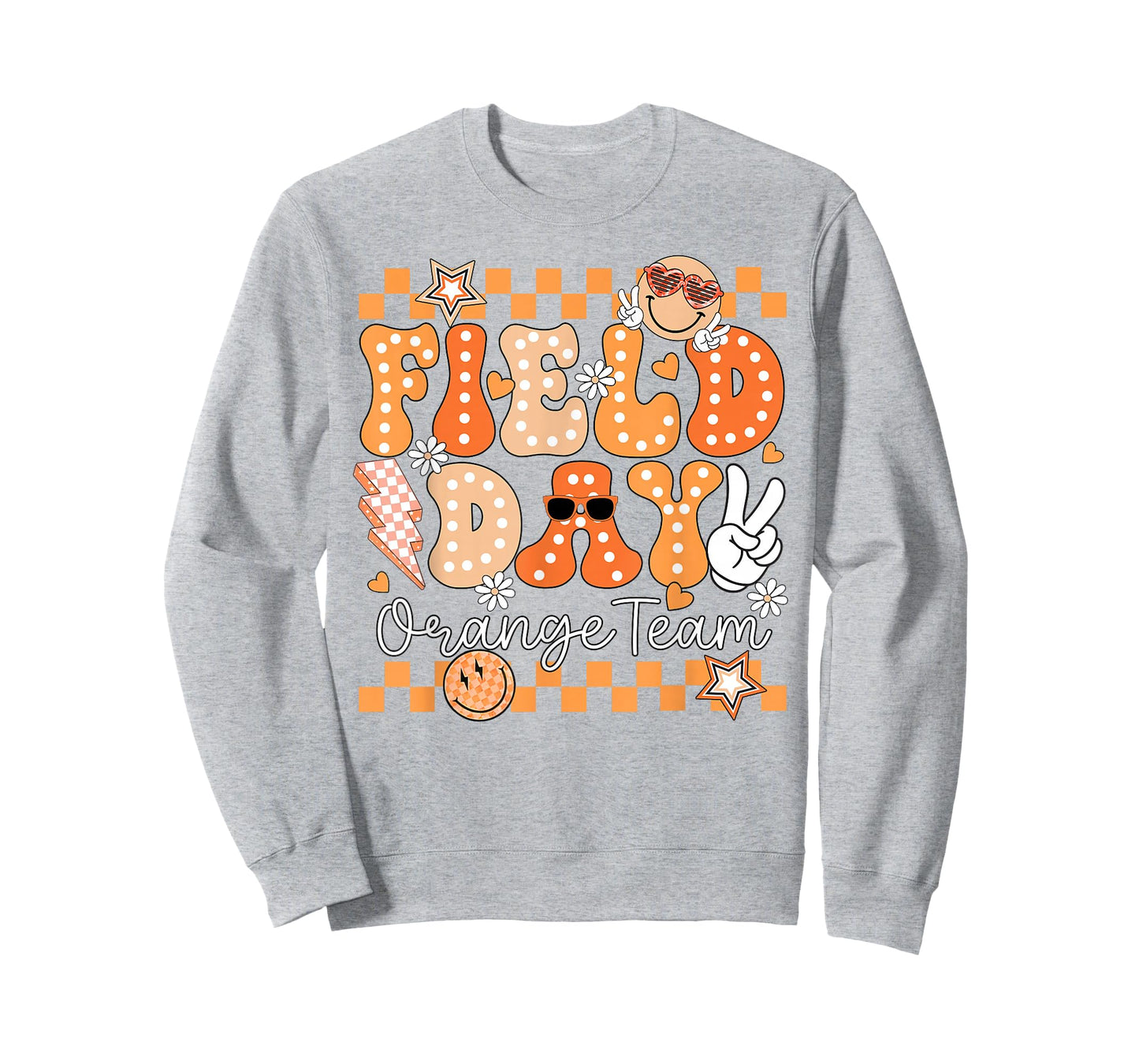 Funny Field Day Orange Team Field Trip Matching Teacher Kids T-Shirt