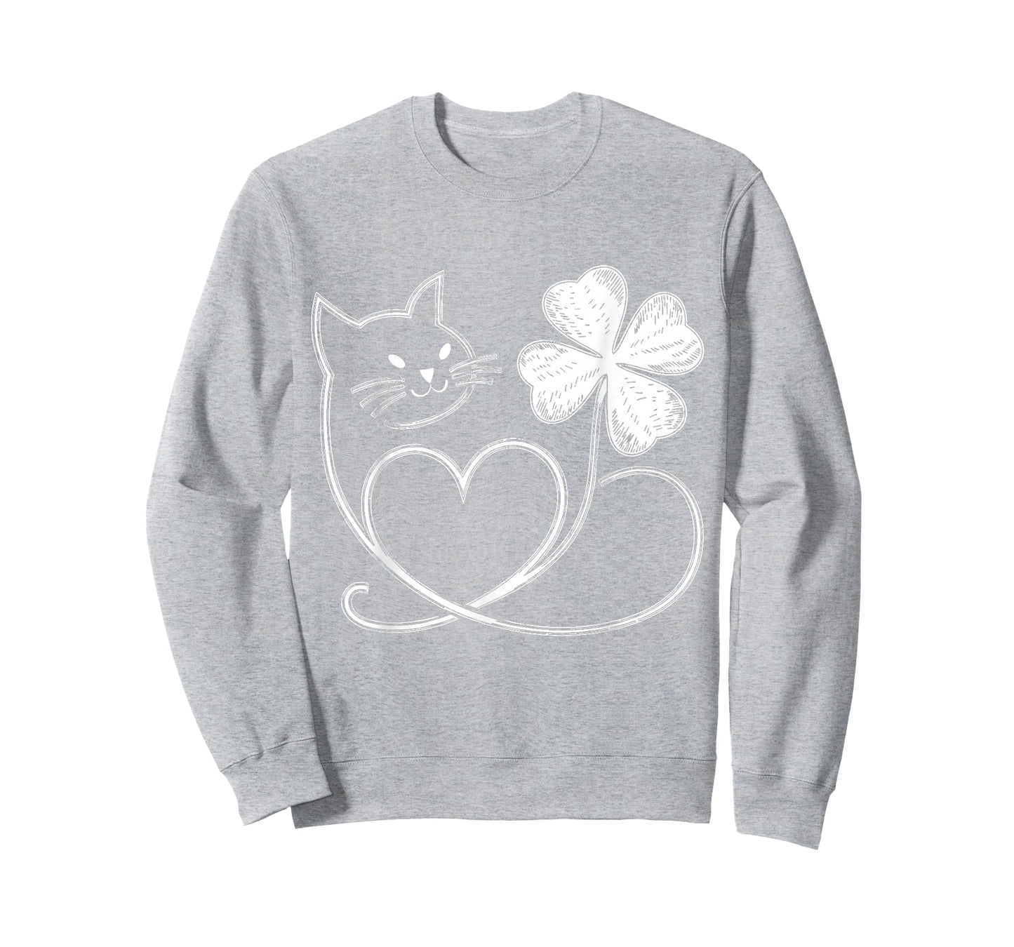 Cat Silhouette Shamrock St Patricks Day Kitten Lover Cat Mom T-Shirt