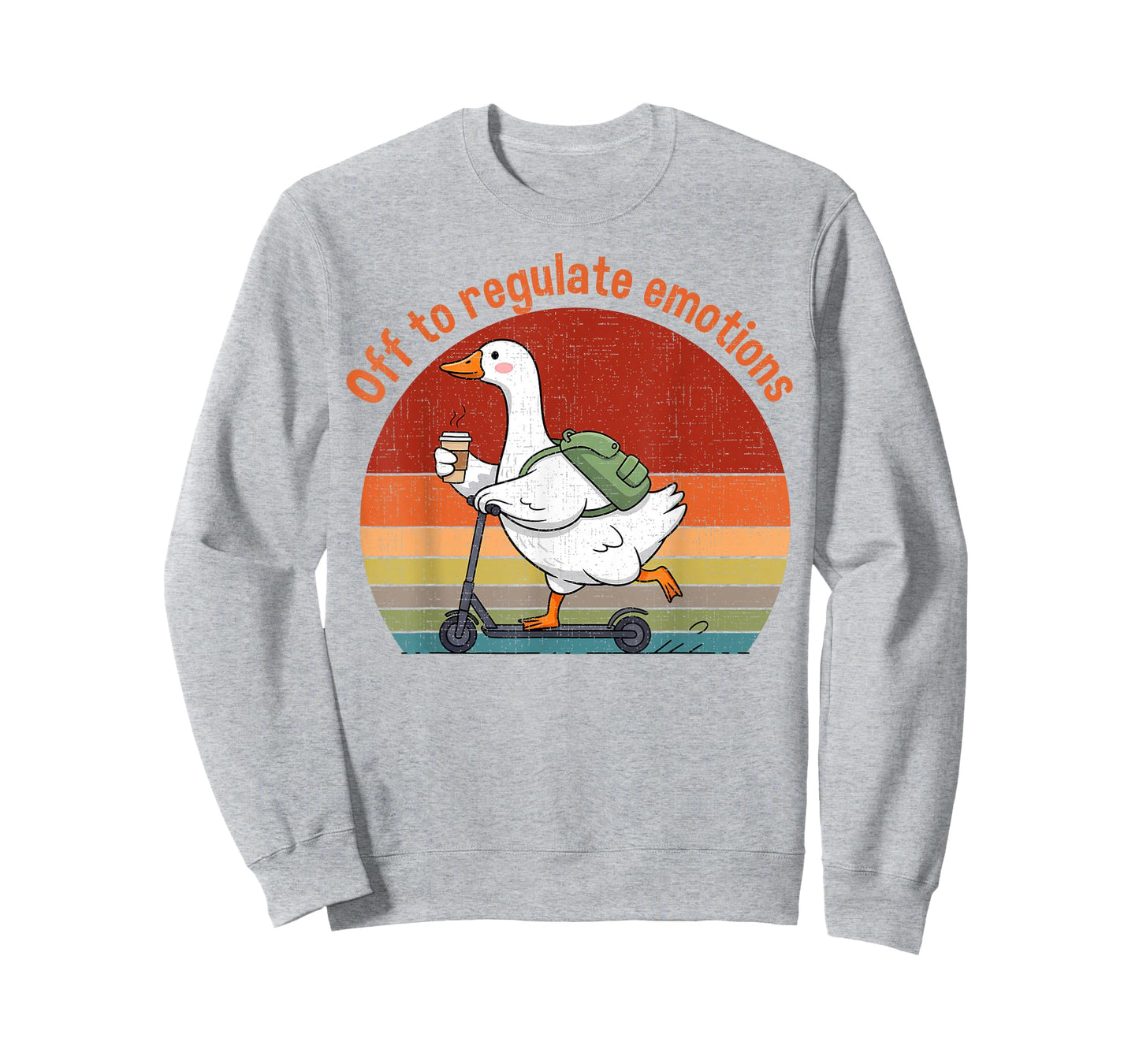 Retro Vintage Off to Regulate Emotions Goose Mental Health T-Shirt