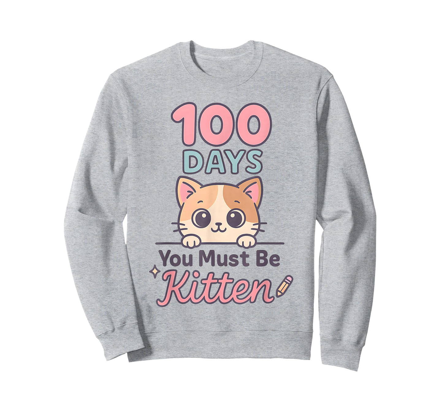 100 Days of School Kindergarten Teacher Preschool Cat T-Shirt