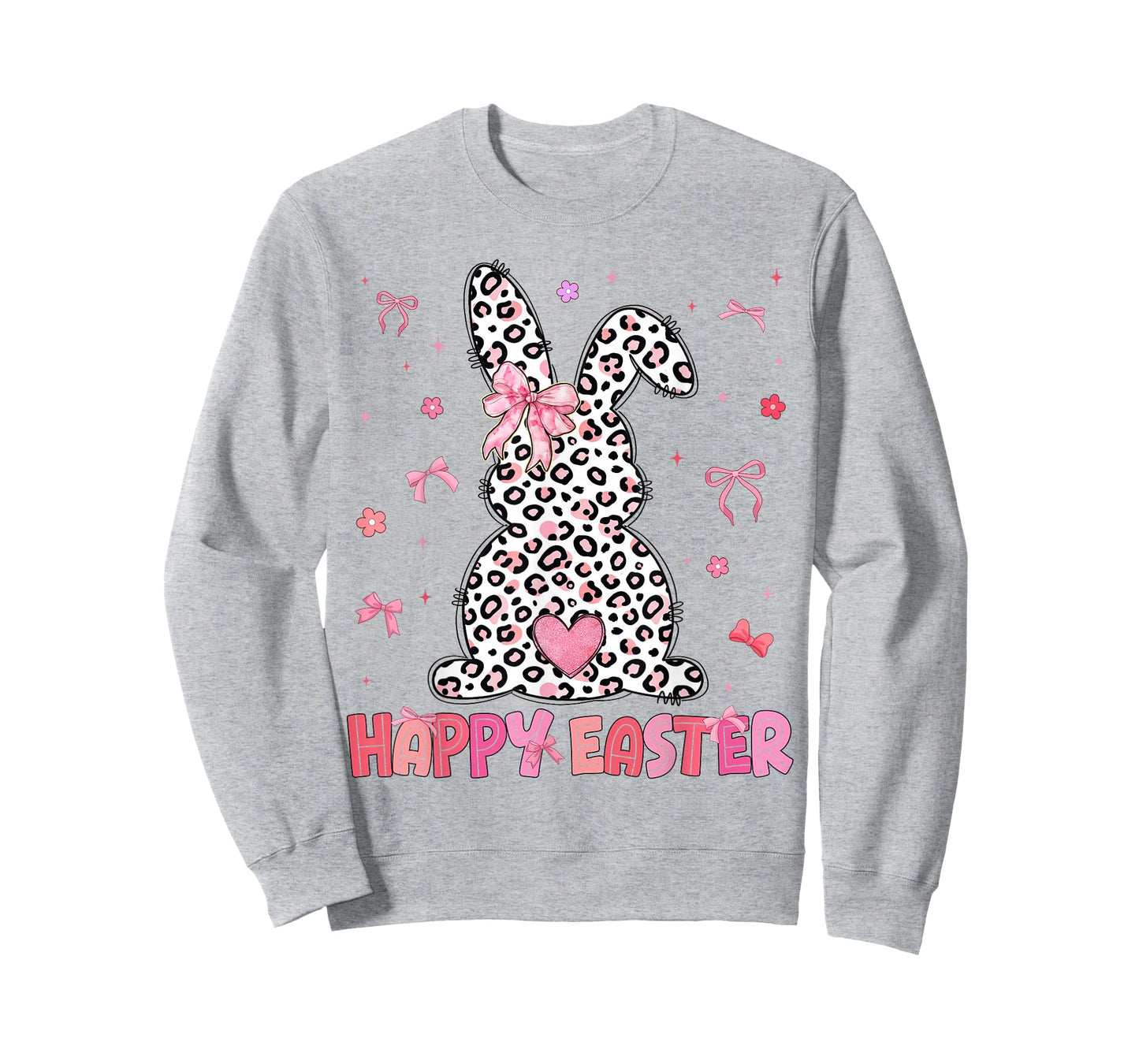 Happy Easter Coquette Leopard Bunny Women Girl Kid T-Shirt