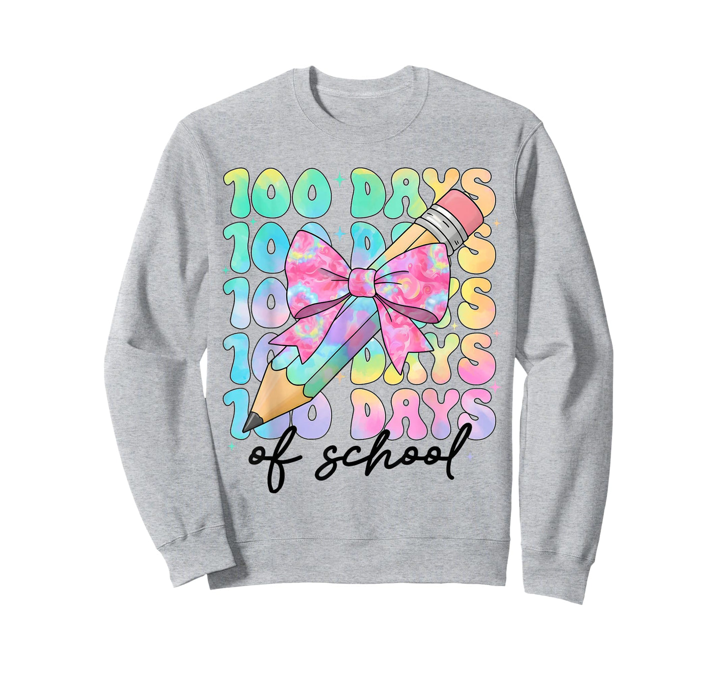 100 Days of School Bows Girls 100th Day of School Teacher T-Shirt