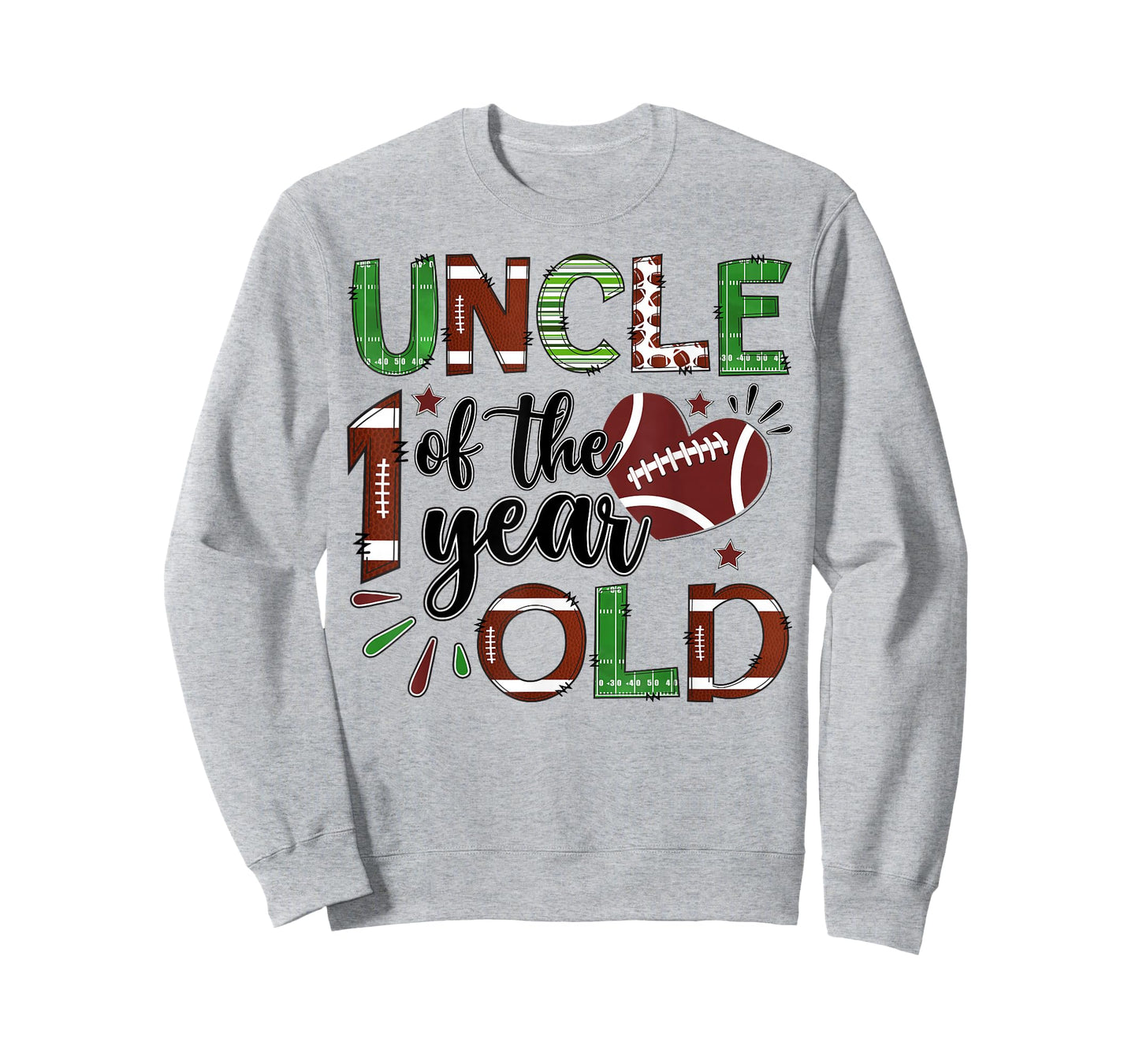 Uncle of The 1 Year Old Football 1st Birthday Boy Matching T-Shirt