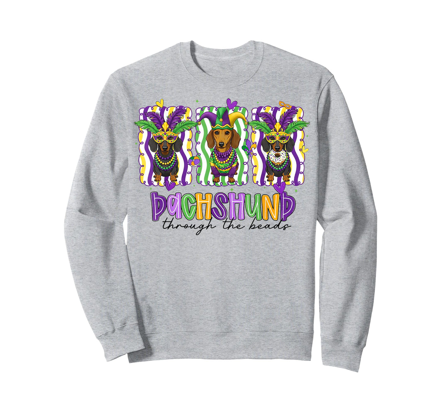 Mardi Gras Dachshund Dog Festival Lover Men Women Kids T-Shirt