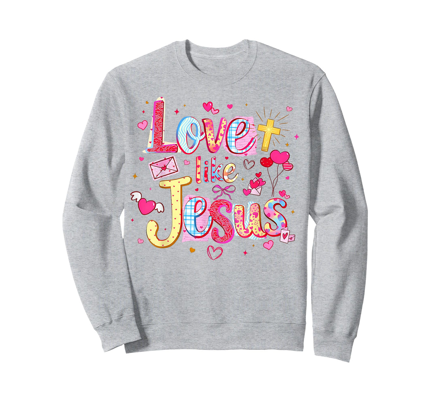 Love Like Jesus Christian Valentine Pink Coquette Matching T-Shirt