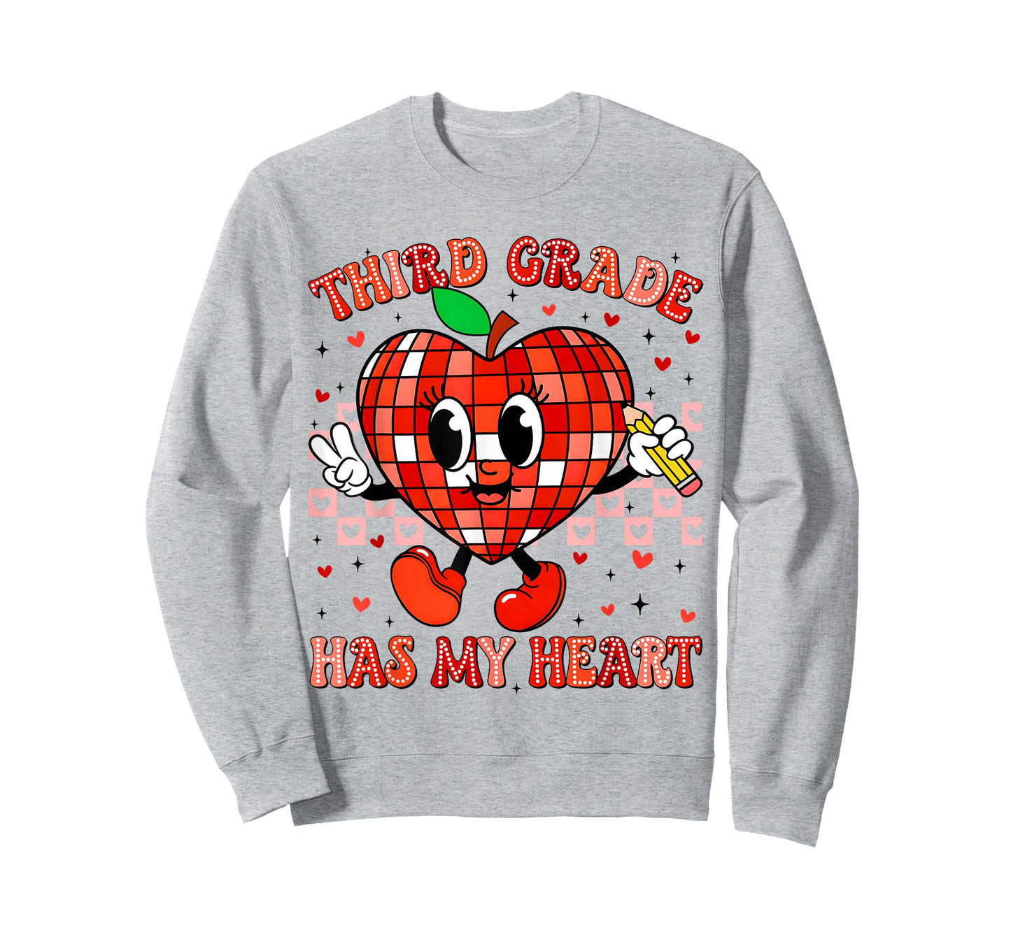 Third Grade Has My Heart Peace Sign Outfit Teacher Men Women T-Shirt